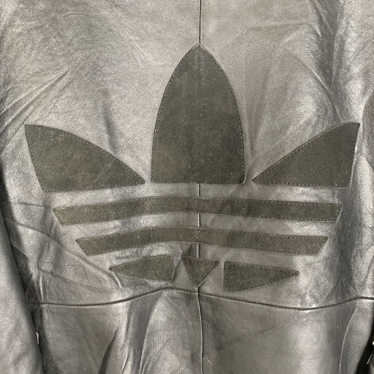 Adidas 3 Stripes Big Logo Leather Jacket - 13