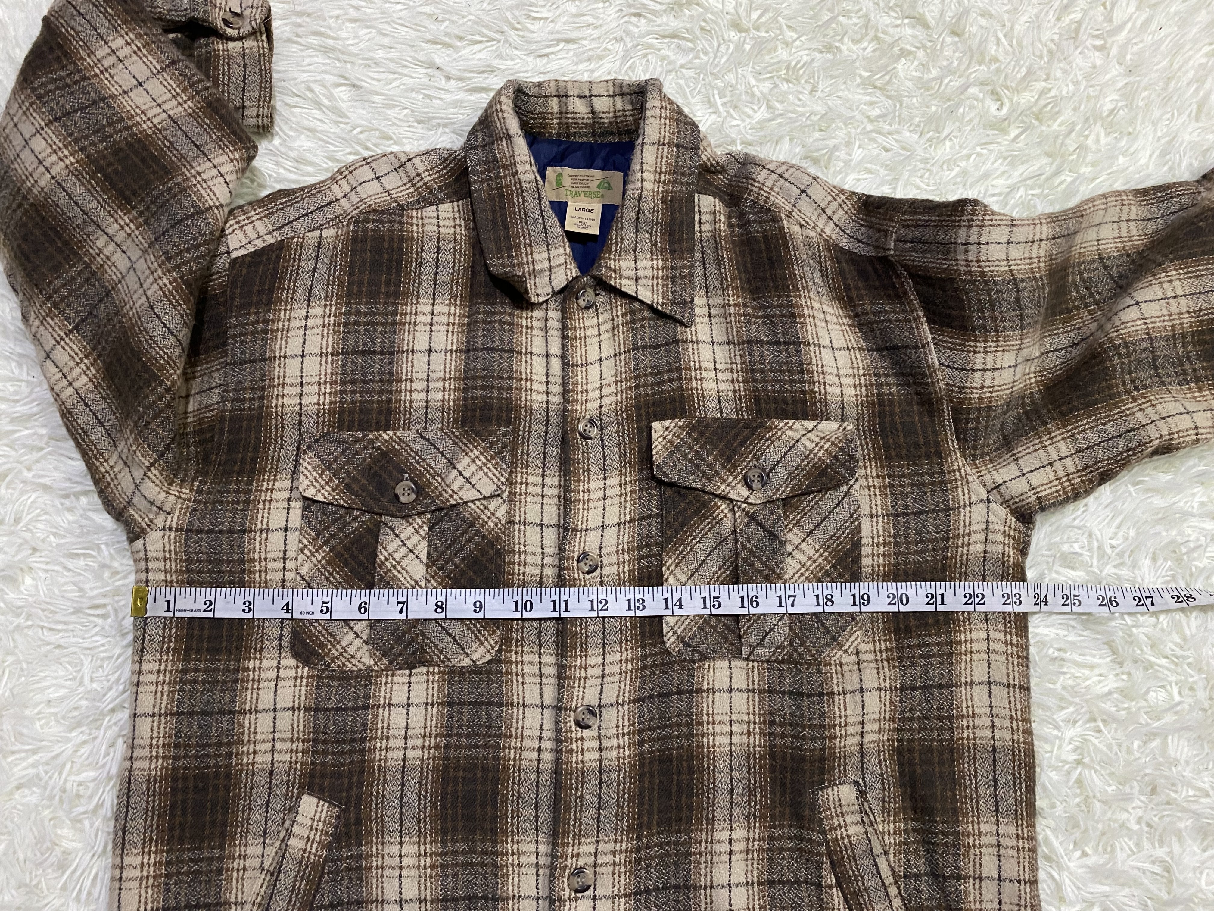 Flannel - Trav'ers AW-1 Checked Wool Blend Quilted Flannel - 13