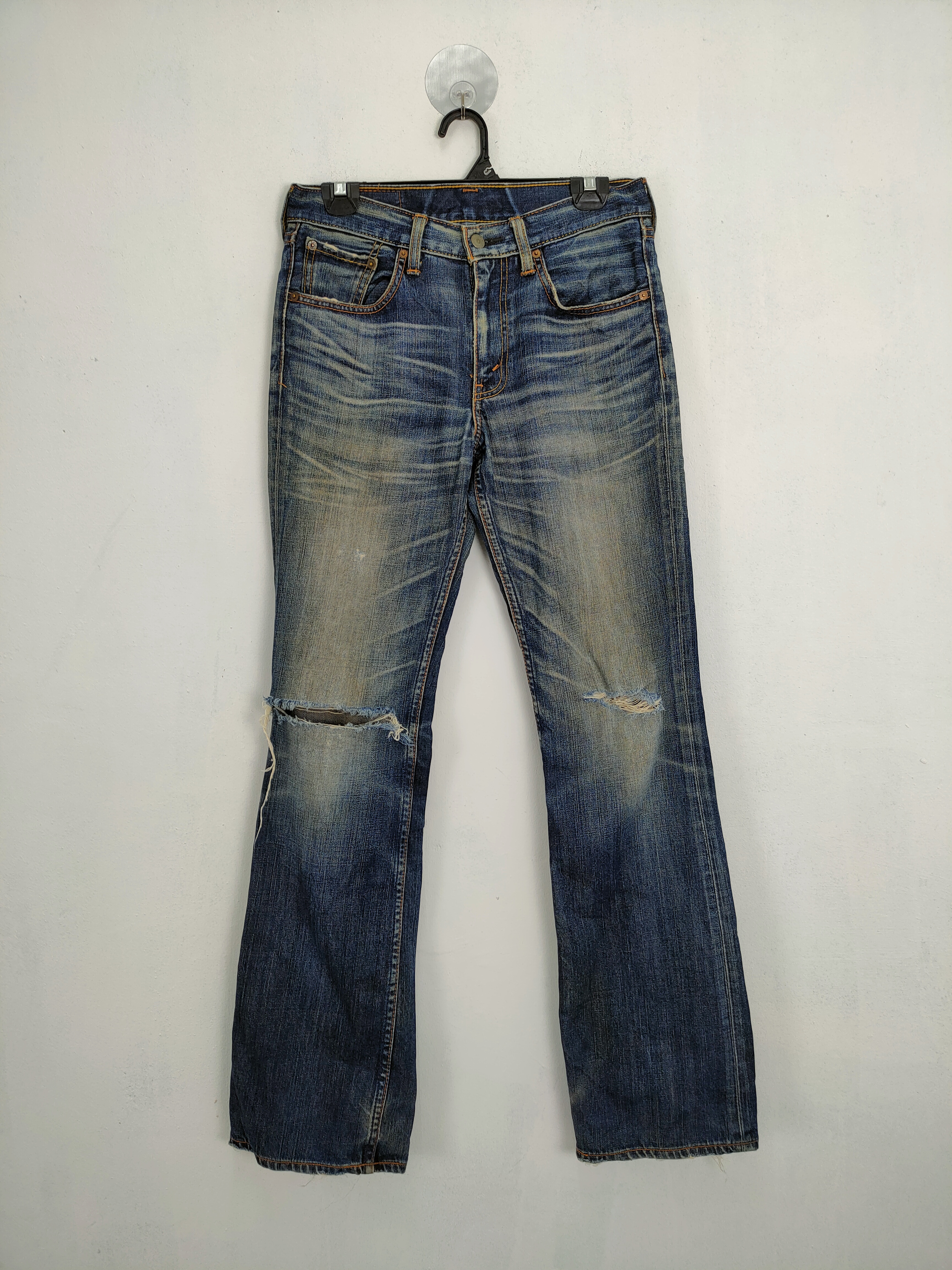 Levi's Distressed Denim Faded Blue - 2