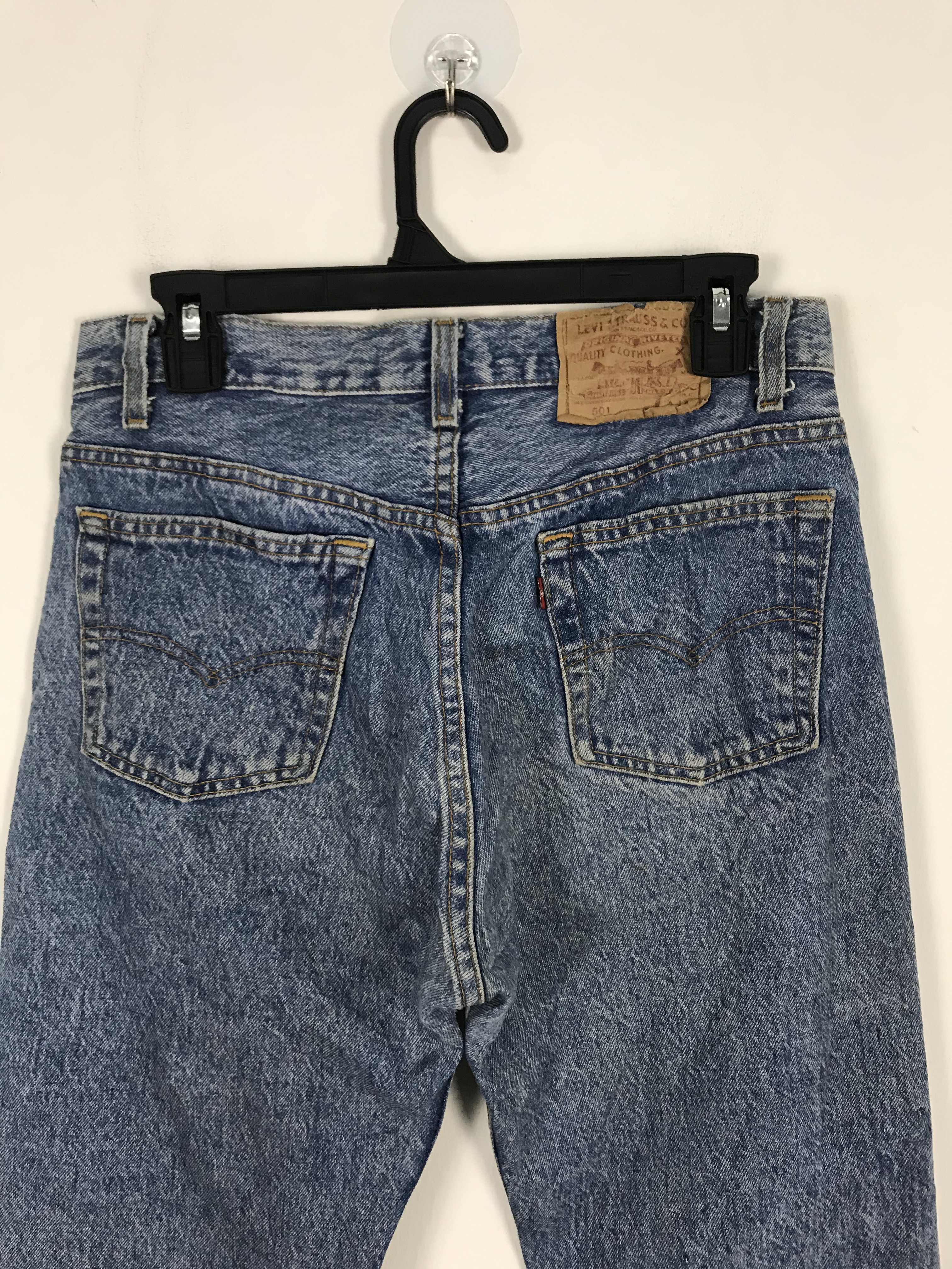 Size 30x31 Levis 501 Mickey Sta Patchwork Faded Jeans #2590 - 8