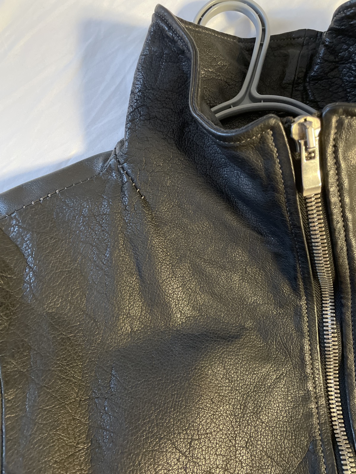 *Last drop* Bison Leather High neck jacket - 7