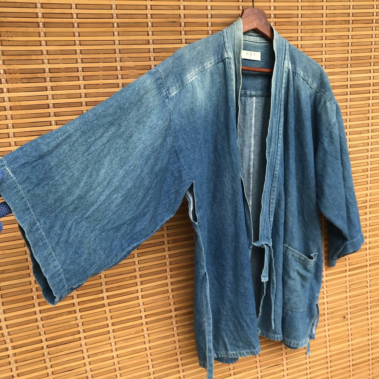 Vintage denime japanese traditional kimono kapital style faded - 5