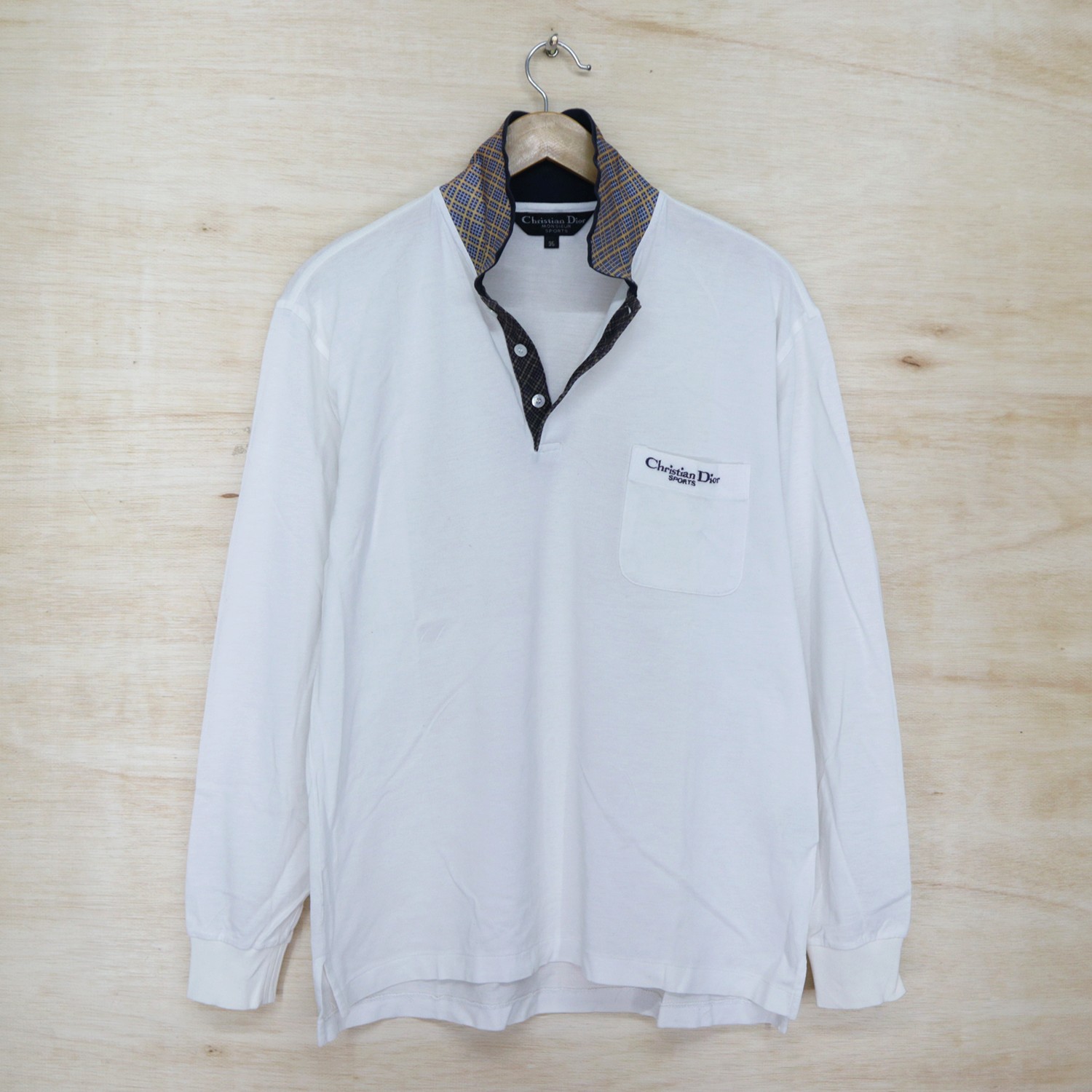 Vintage 90s CHRISTIAN DIOR Monsieur Sports Mini Logo Embroidered Polo Shirt Long Sleeve - 4