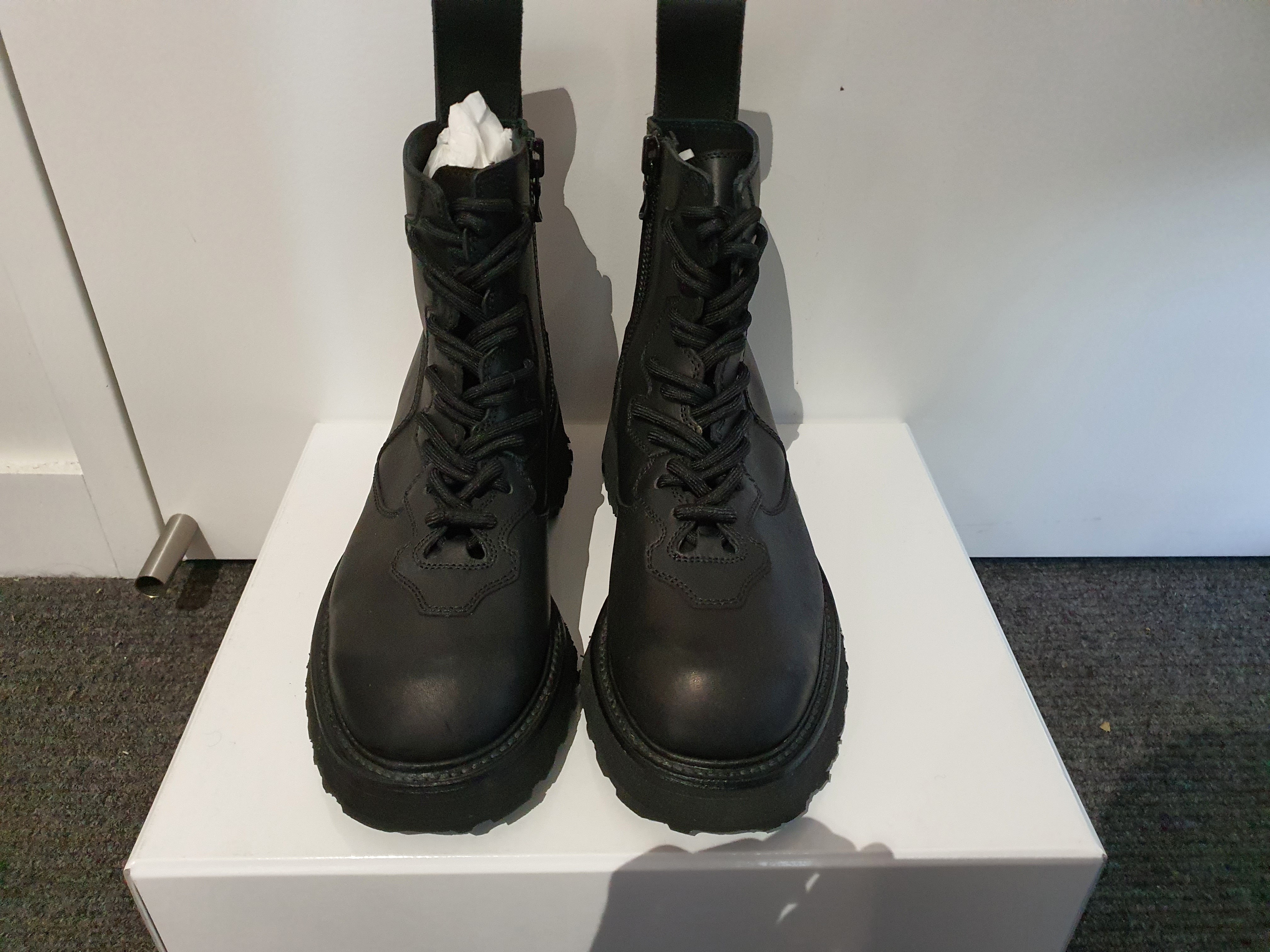 Double Lace Combat Boots - 5