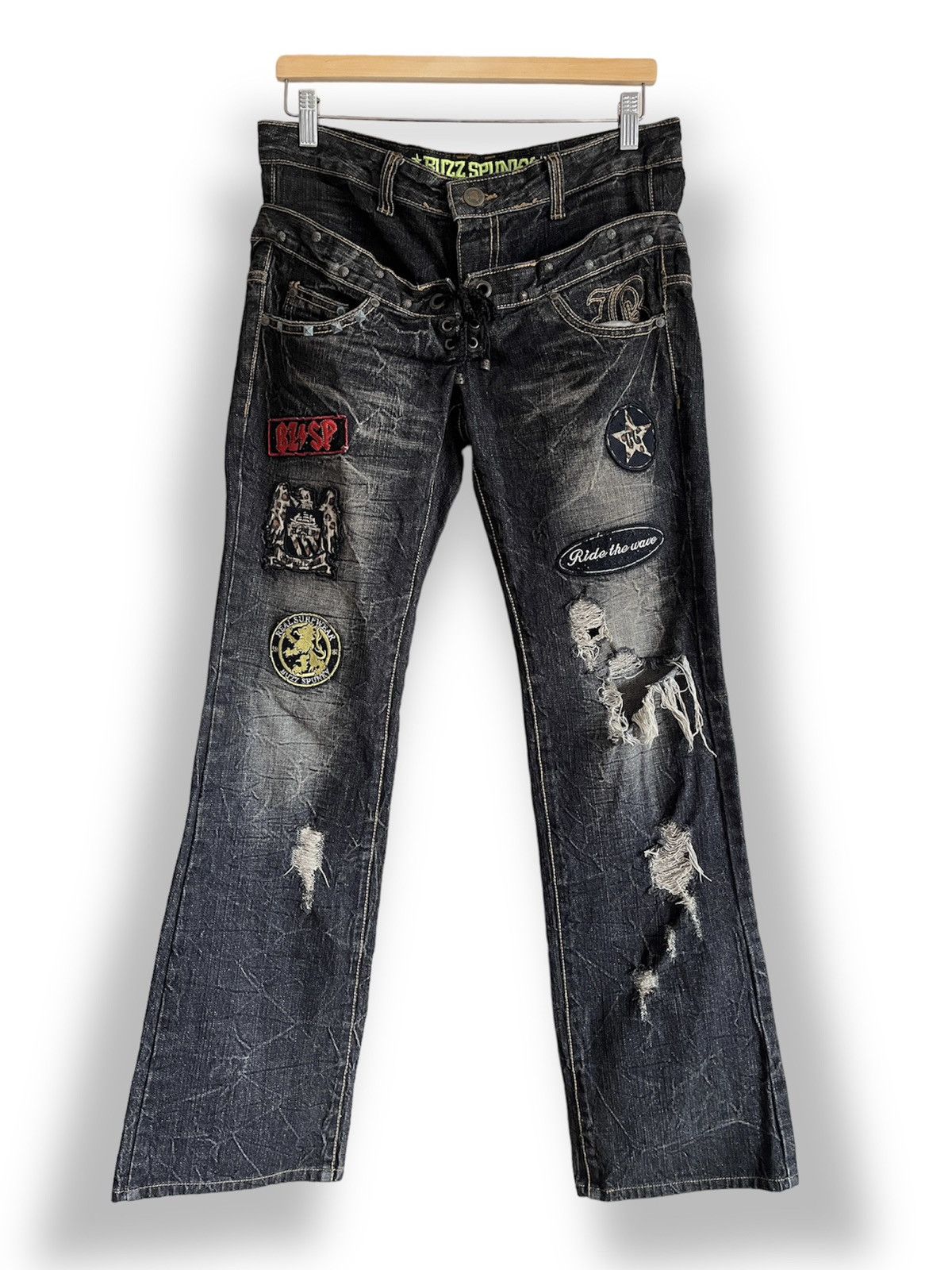 Buzz Rickson's - Rare Distressed Undercover Double Waist Buzz Spunky Jeans - 1
