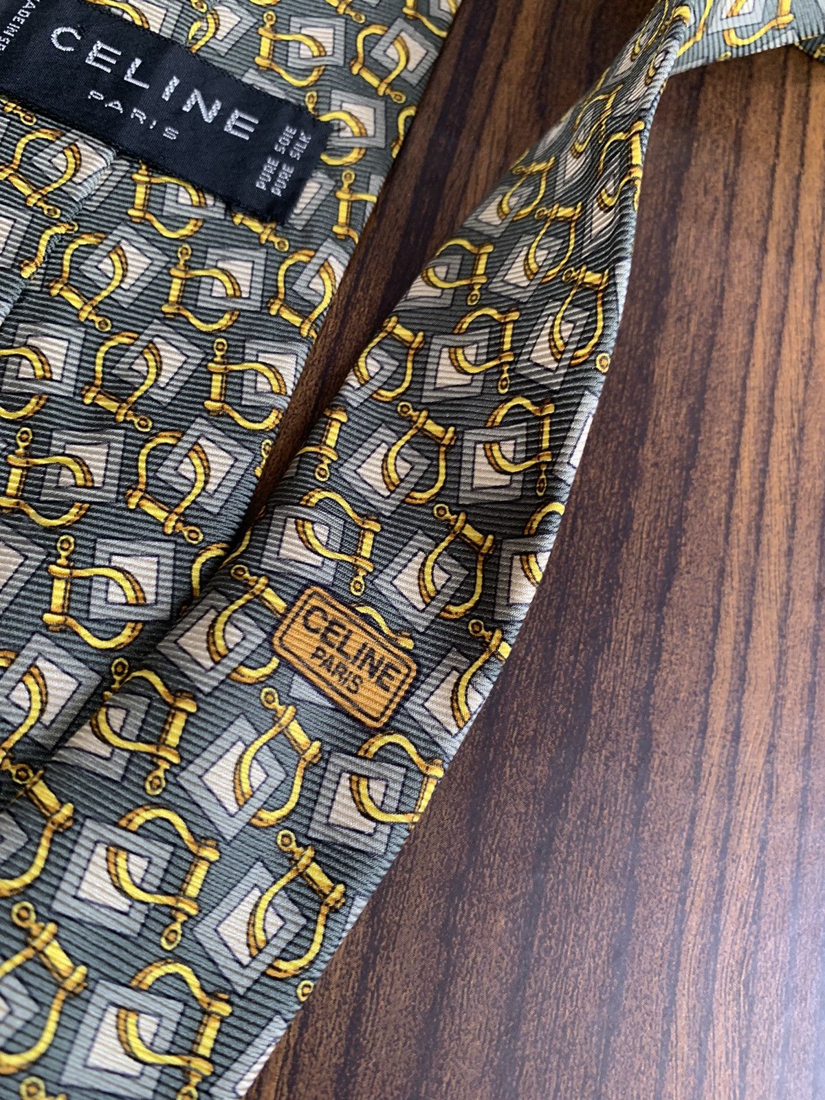 Celine Silk Neck Tie - 3