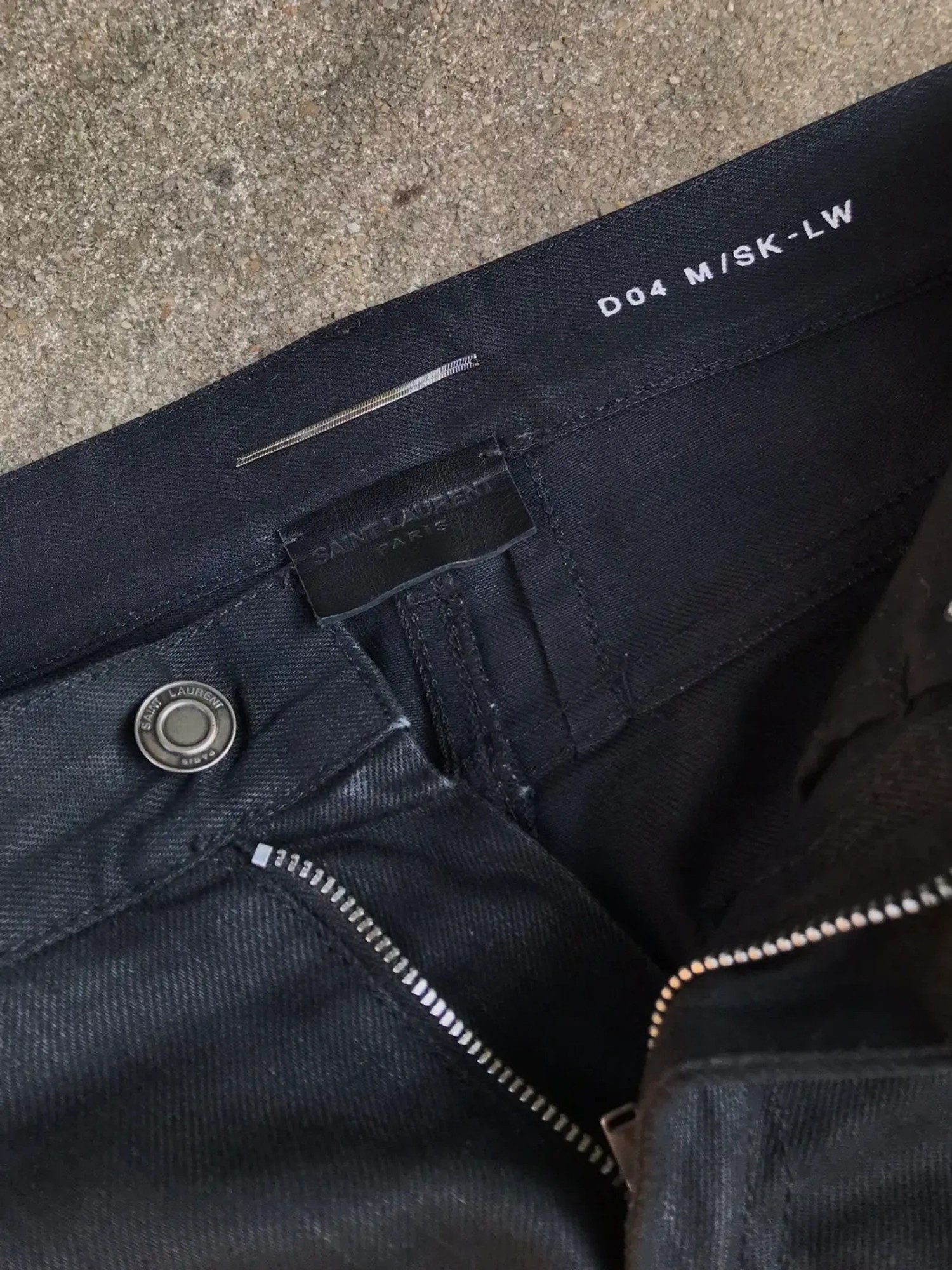 SAINT LAURENT SAINT LAURENT PARIS F/W 2013 BLACK BIKER JEANS