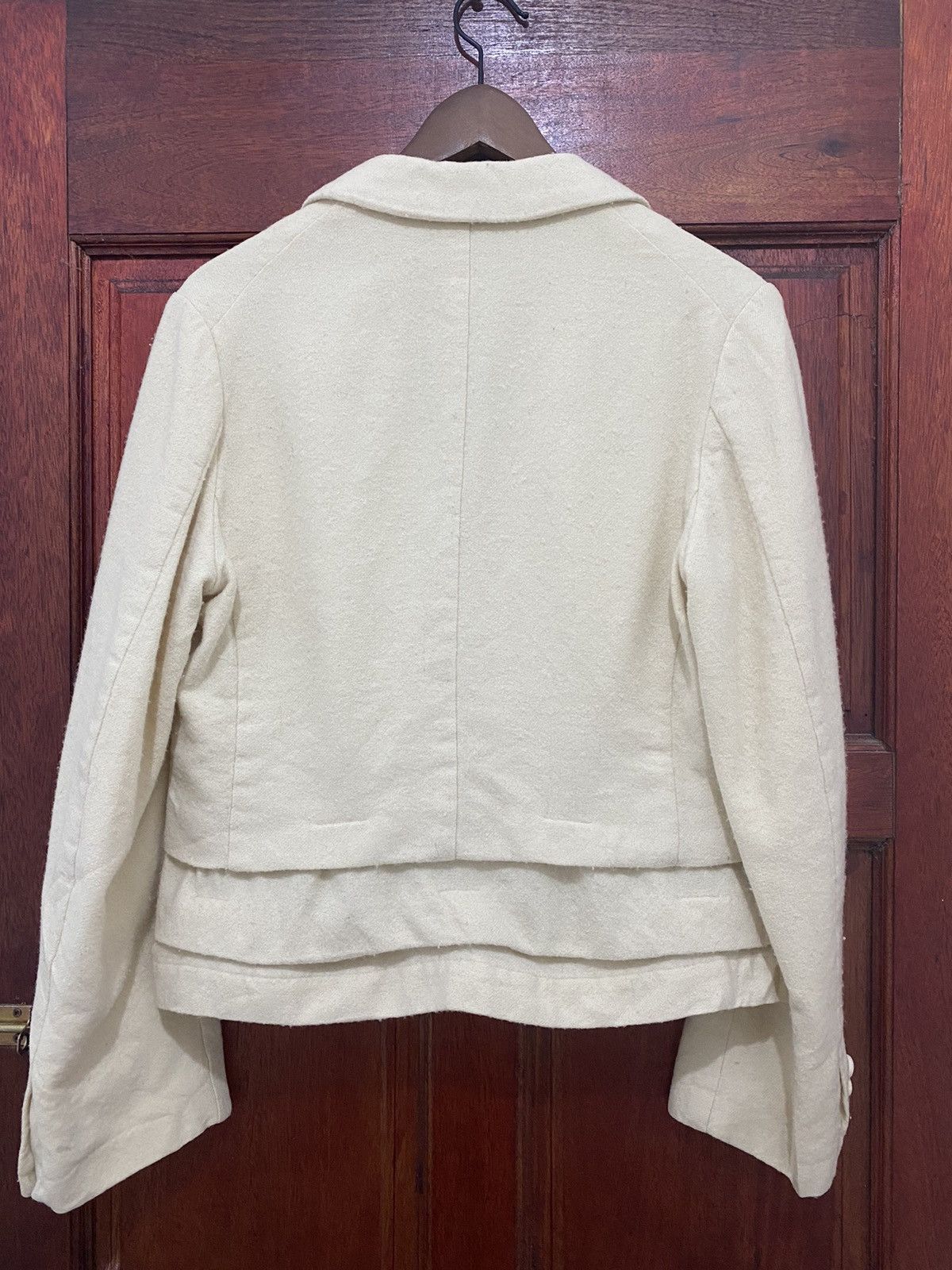 COMME des GARÇONS Tricot Wool Cropped Fashion Design Jacket - 2