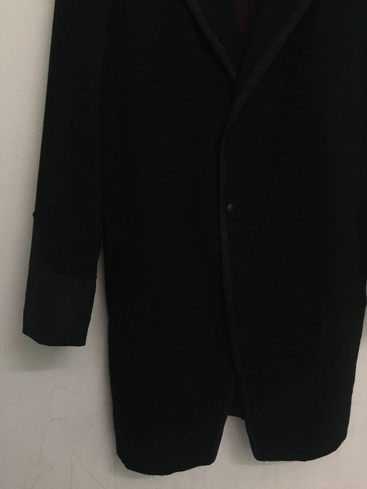 N.Hoolywood Turfting Stitch Double Collar Long Jacket Coat - 5