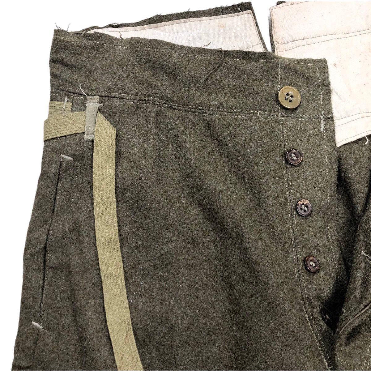 Vintage Wool Pants Military Style - 7