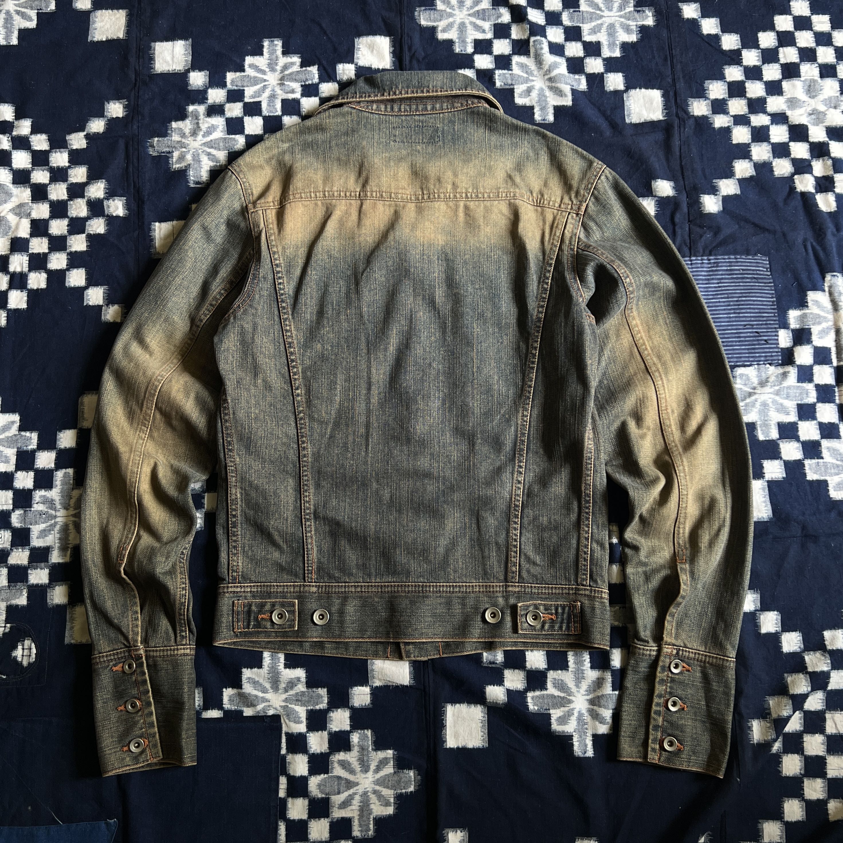 Other Designers 🔥Sold🔥Led rechwe mud wash pierced jacket,2000s