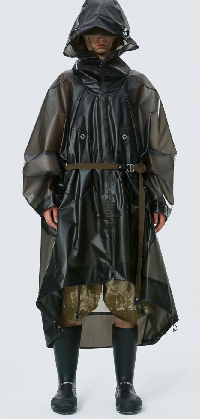 LPUUS / translucent backpack overcoat/BK  - 2