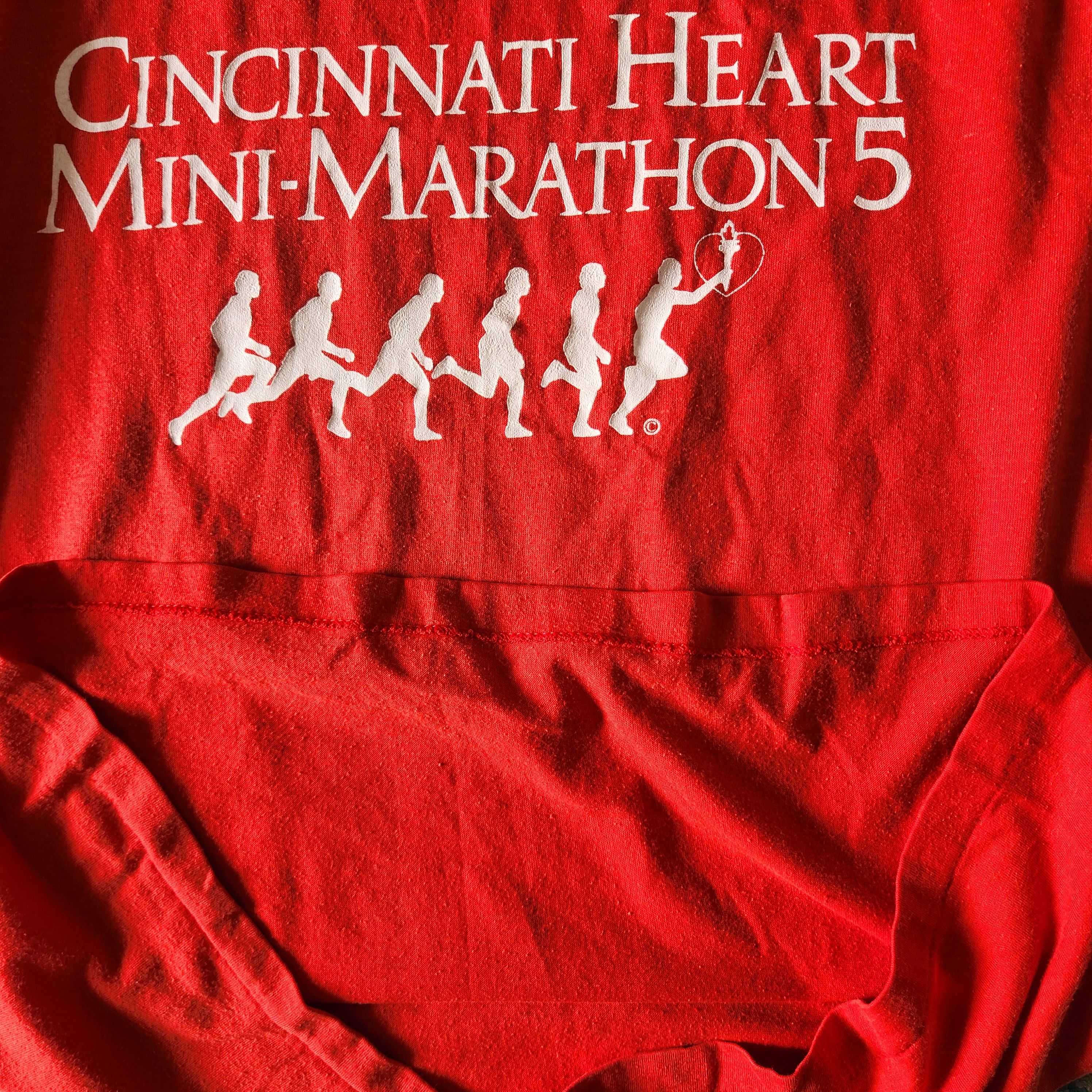 Vintage Cincinnati Heart Mini-Marathon TShirt 1980s - 8