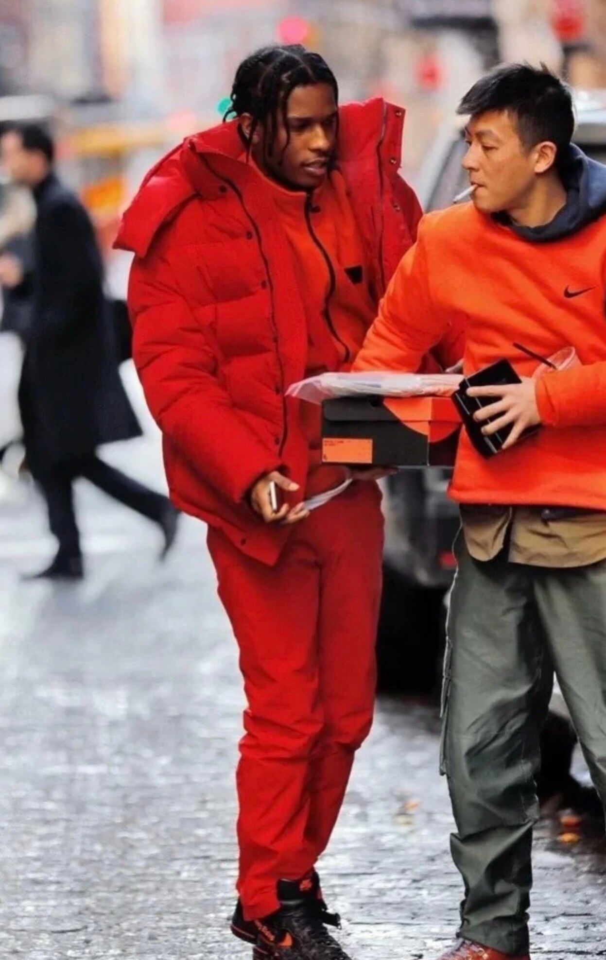 Balenciaga Hooded Red Down Jacket - 8