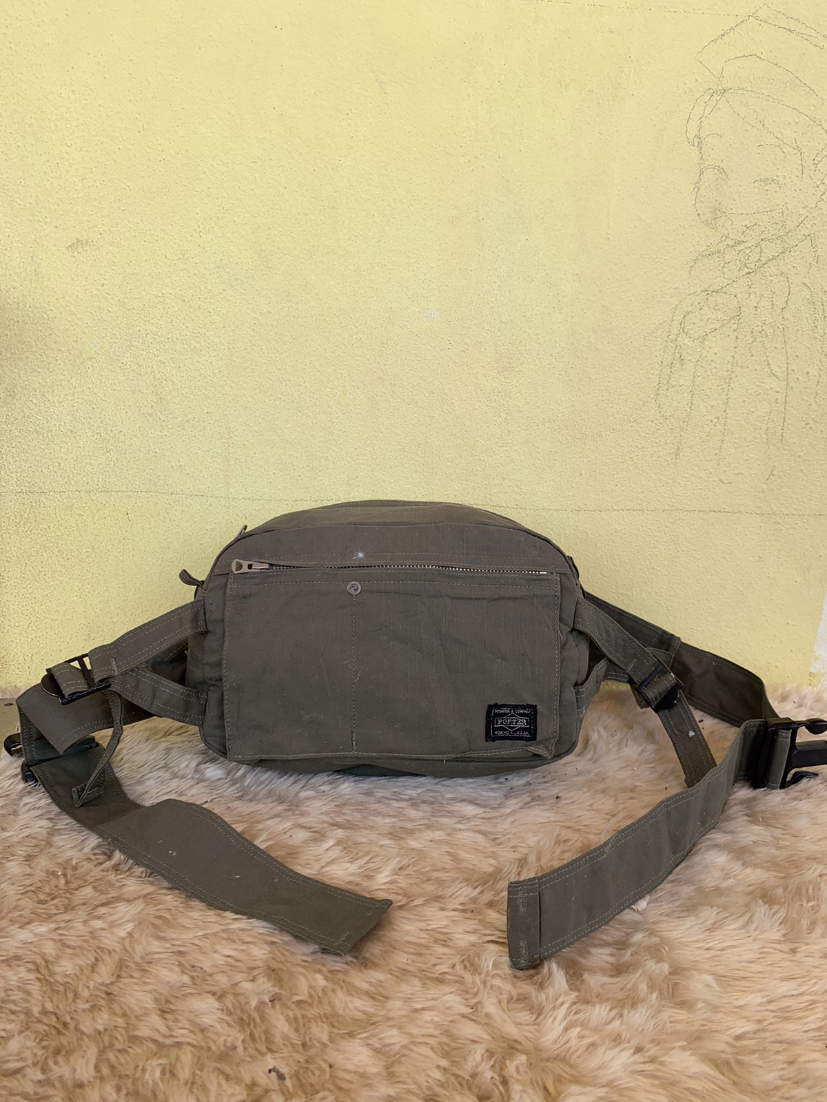 Porter Pouch Bag Green Army - 2