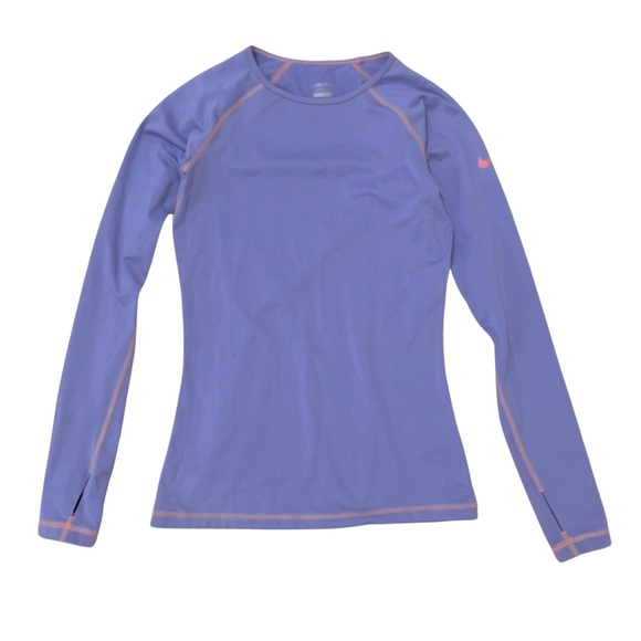Nike Light Purple Fleece-Lined Long Sleeve Top - 1