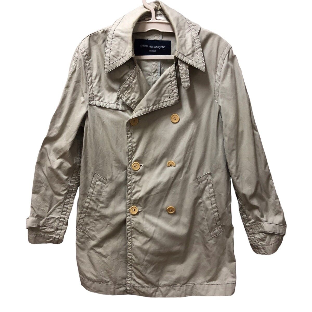 AD2005 Comme des garcons homme cotton trench coat - 1