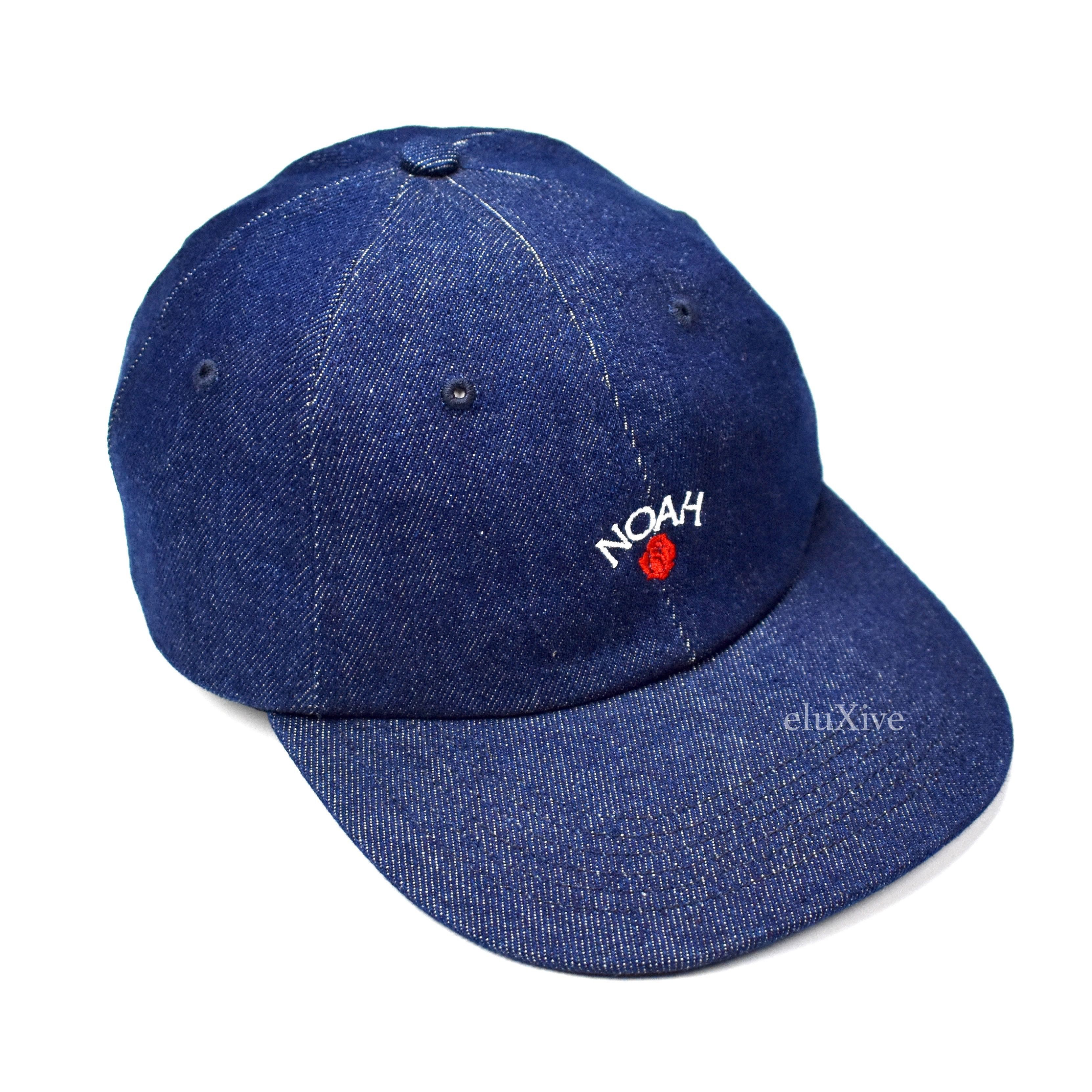 Noah FW17 Blue Denim Rose Logo Hat DS - 1