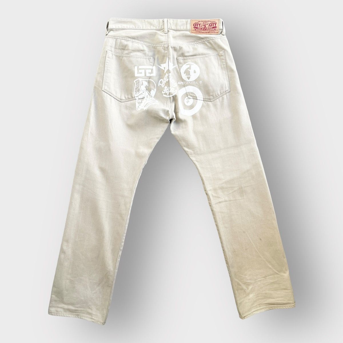 Bape Archival Logos Khaki Jeans - 9