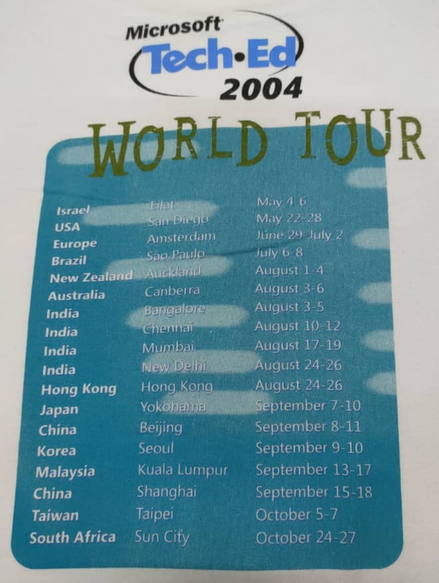 Vintage - Microsoft Tech.Ed World Tour - 2