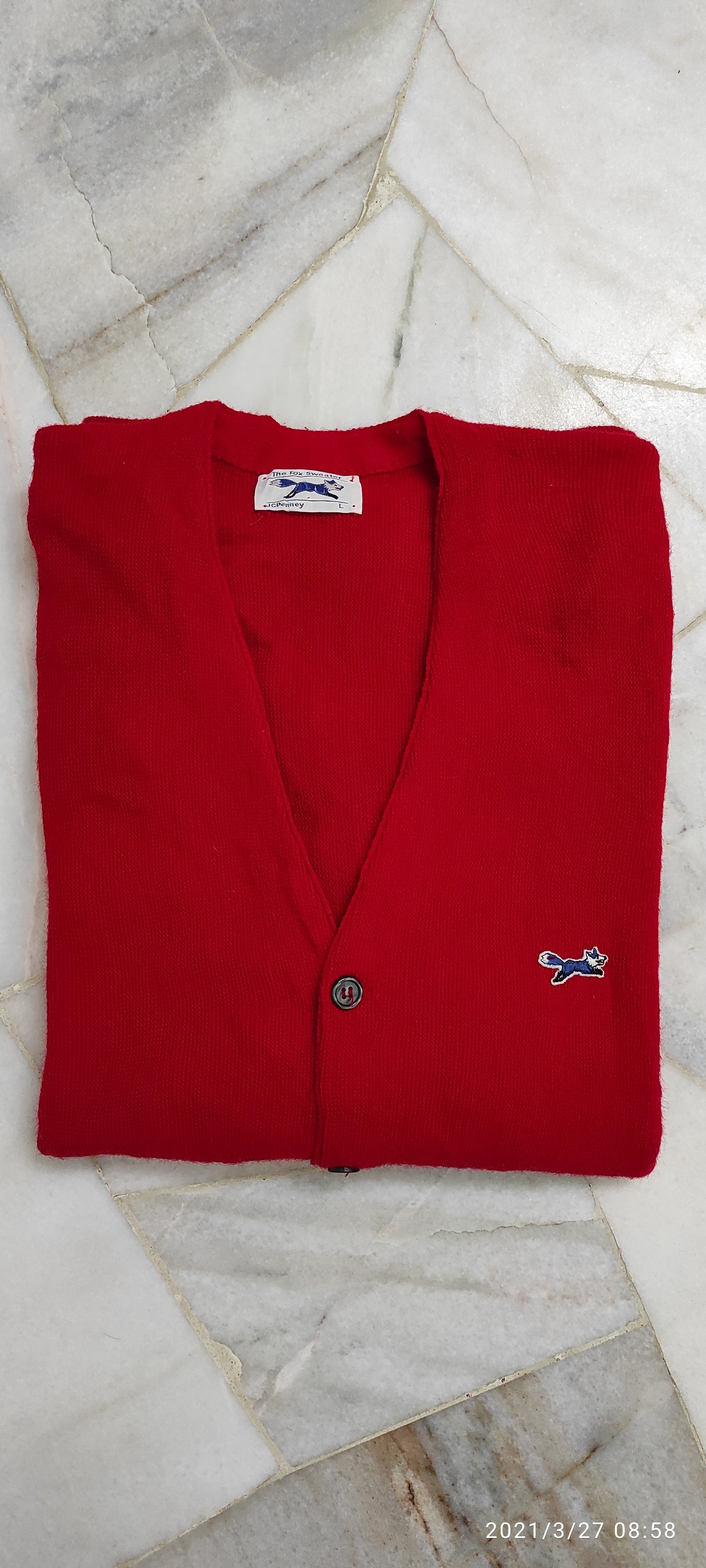 J.C. Penney - Archive 1970's Fox Sweater Cardigan JC Penney USA - 11