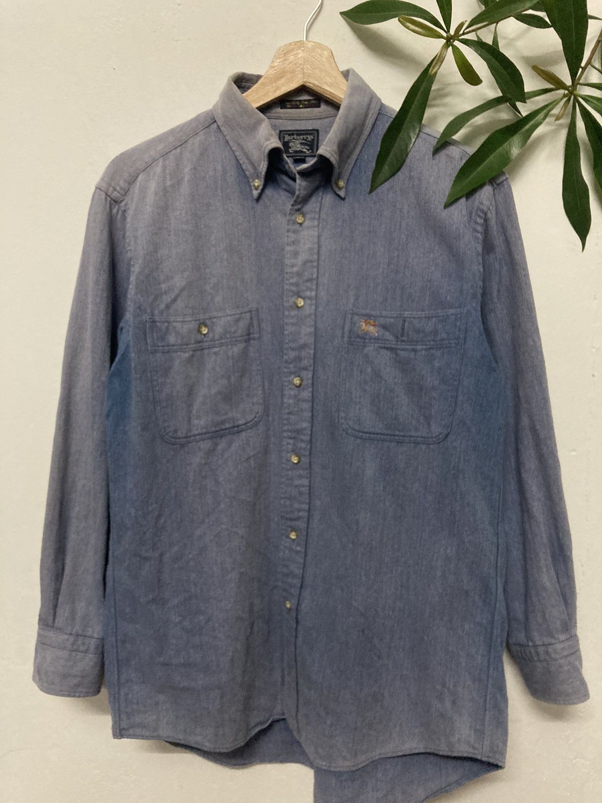 Burberrys Sunfaded Button Up Long Sleeve Shirt Made in Japan - 2