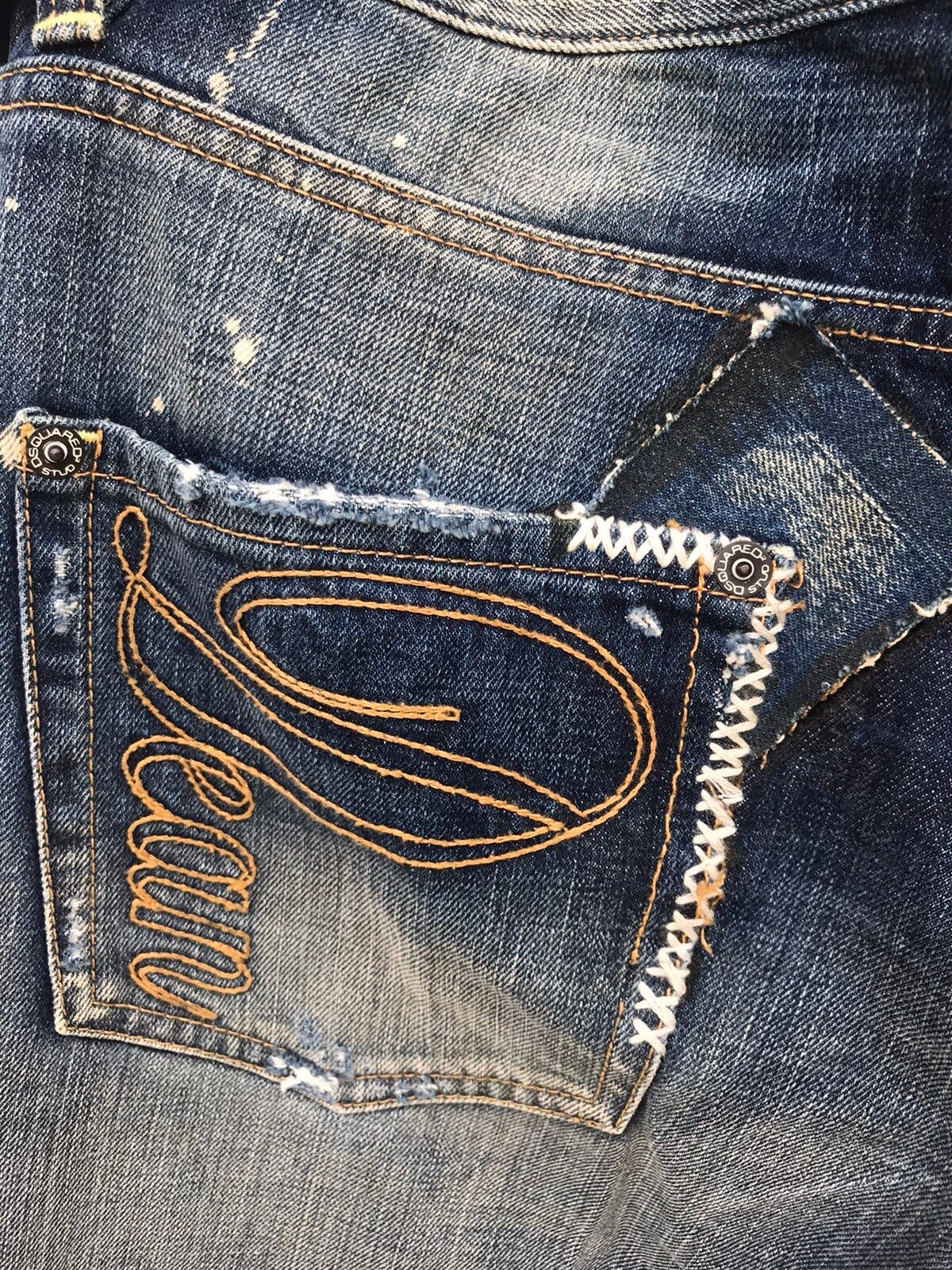 Vintage Dsquared2 Denim Jeans Rare Design - 13