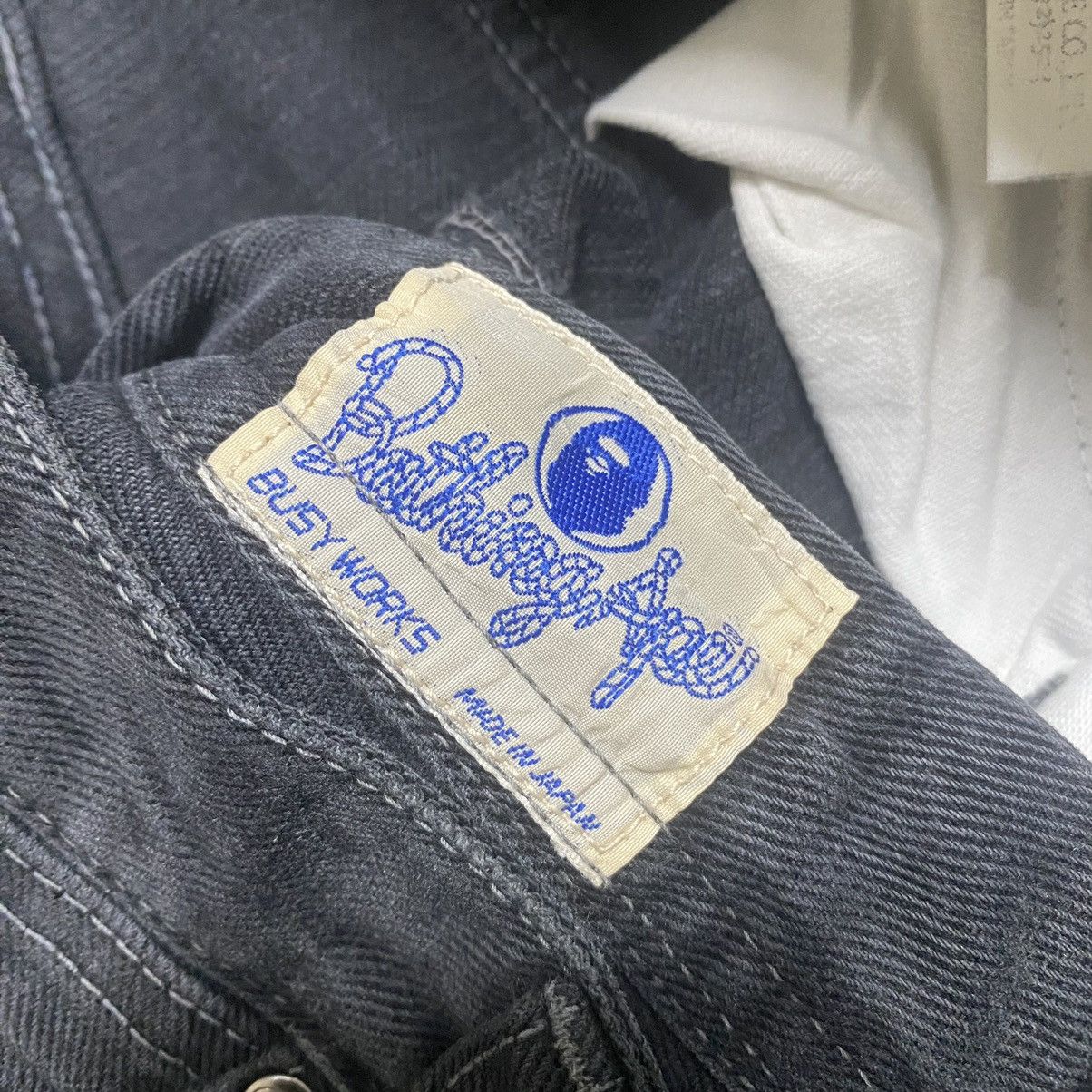 Vintage Bape Denim Selvedge Jeans Head Logo - 16