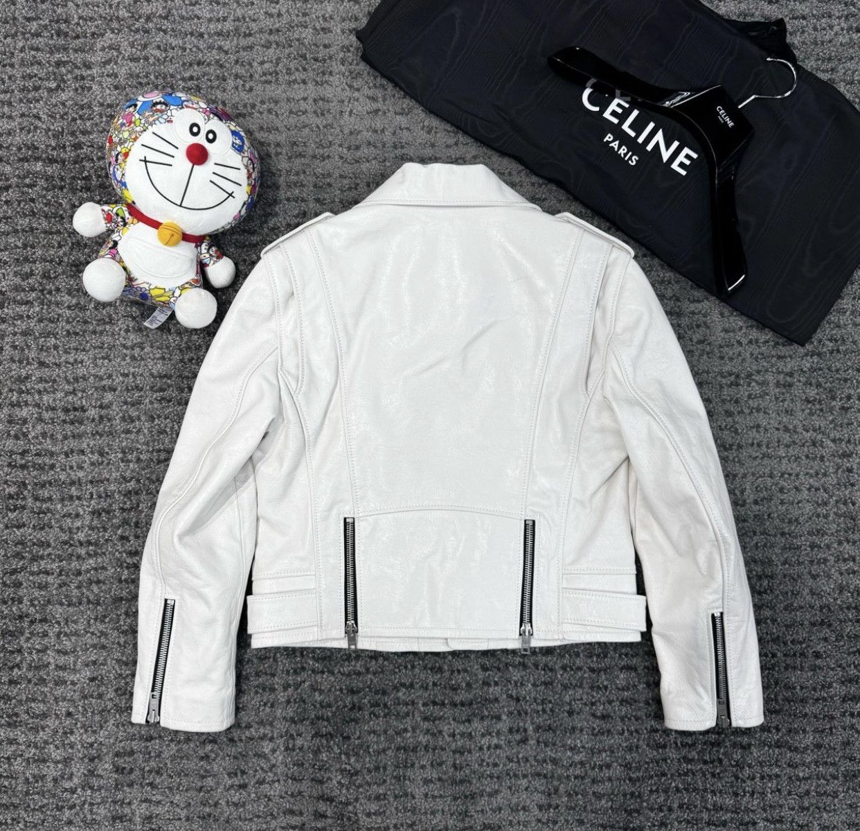 Celine White Leather Jacket F38 - 2