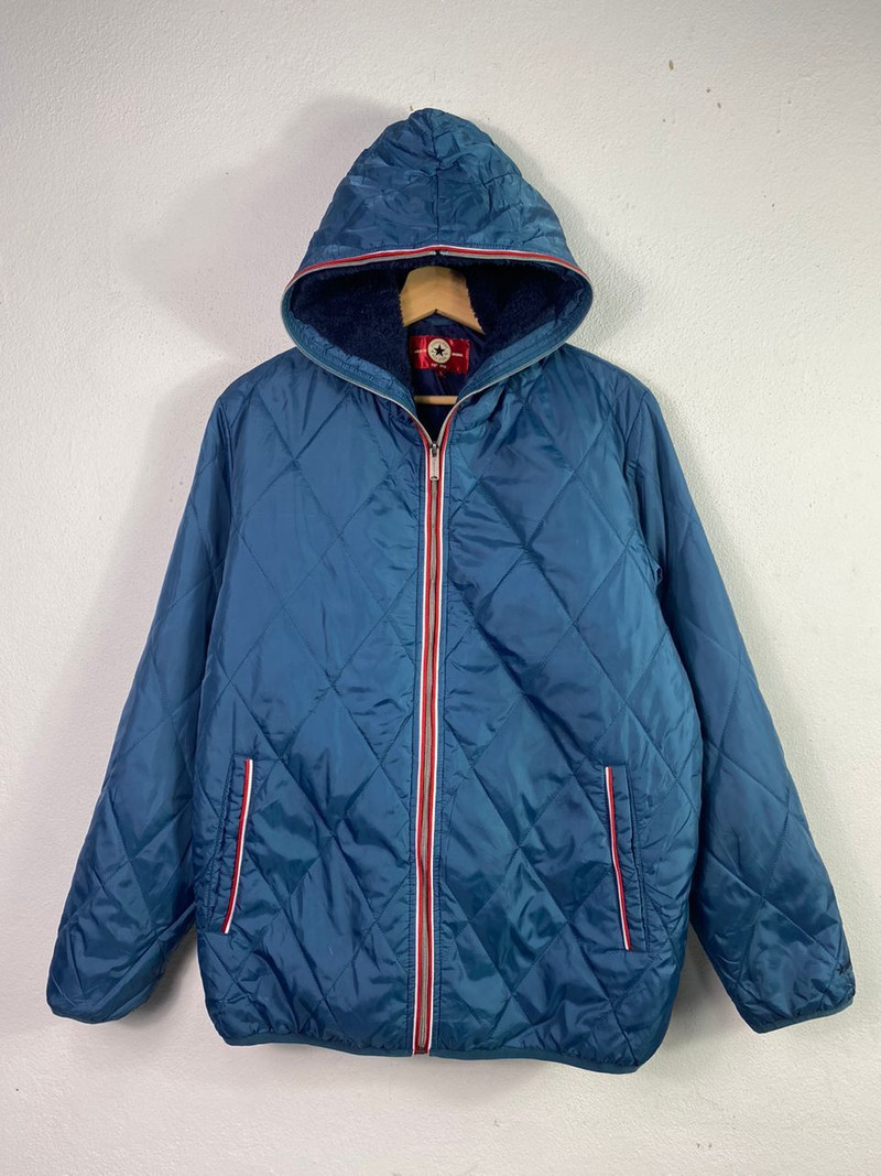CONVERSE FULL ZIP HOODIE HYPE QUILTED JACKET - 1