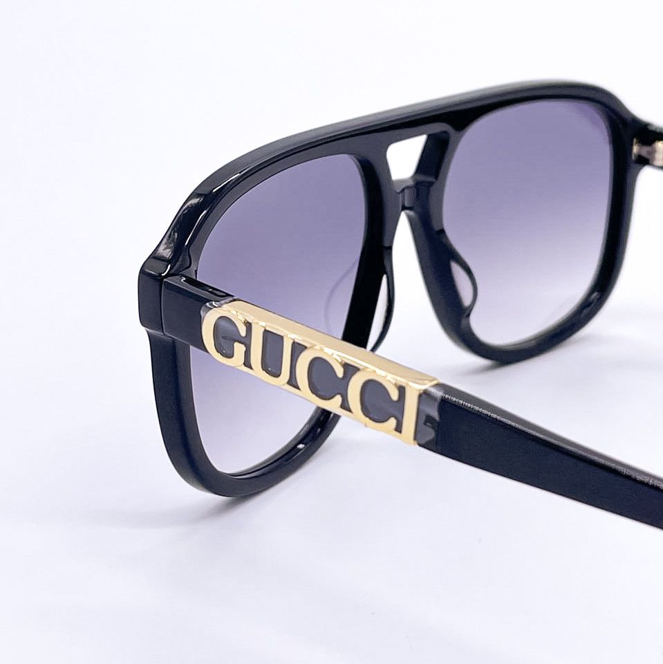 NEW GUCCI GG1188S 002 BLACK GRAY AVIATOR SUNGLASSES - 5