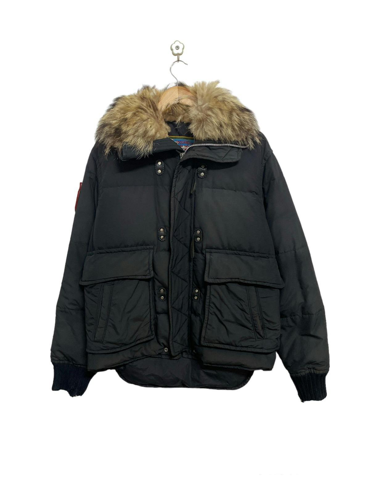 Dsquared Puffer Goose Down Racoon Fur Jacket - 1