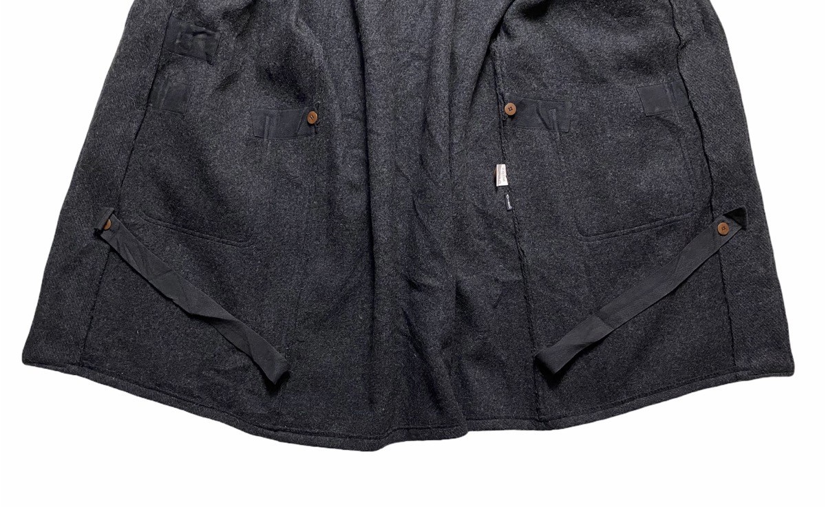Vintage - Flight Garment Grey Wool Hooded Long Duffel Coat - 17