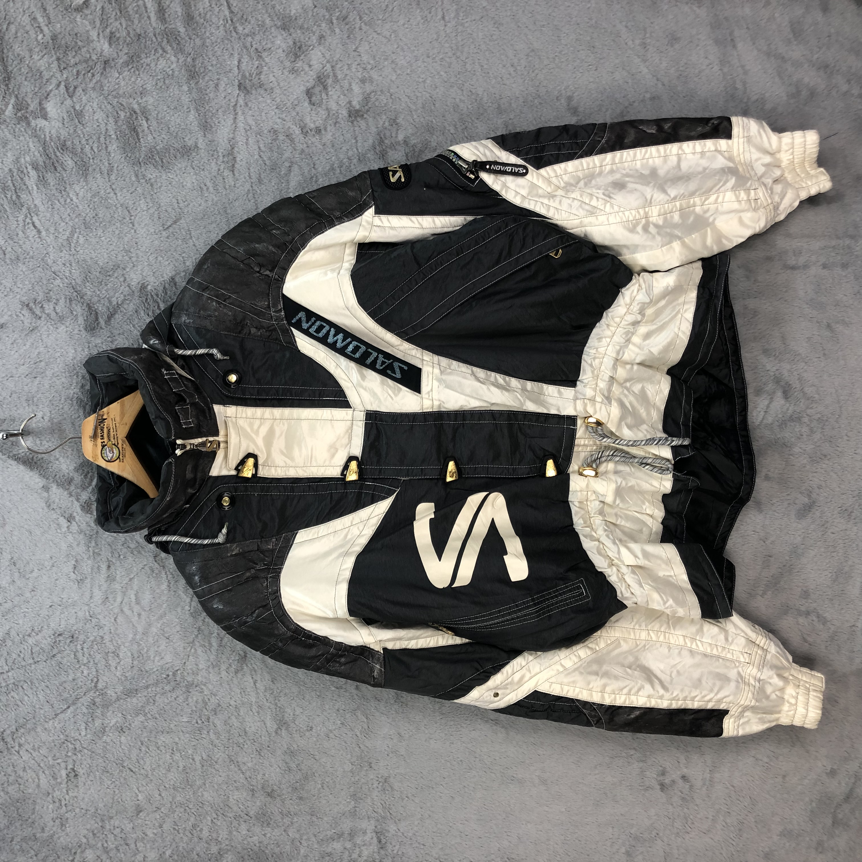 SALOMON Hooded Ski Jacket Skiwear #5164-177 - 1