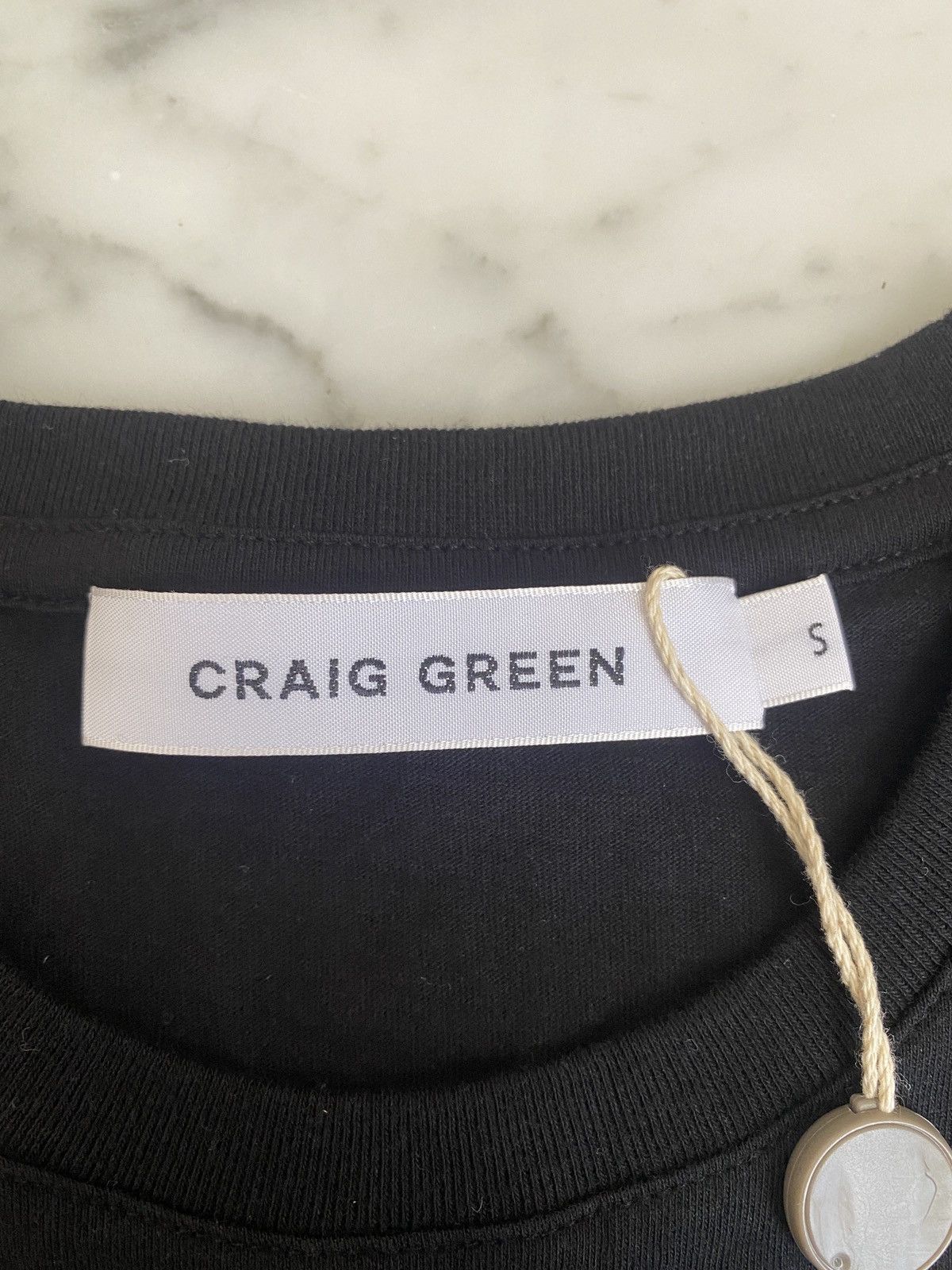 Craig Green Embroidered Hole T-Shirt Black - 6