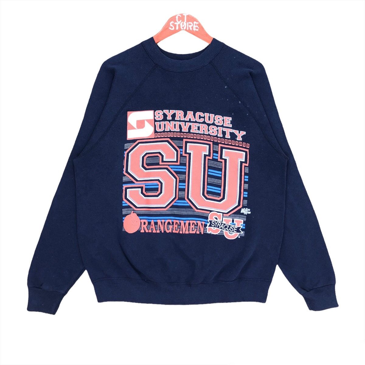 Ncaa - Vtg 90s Syracuse University Orangemen Fullprint Sweatshirt - 2