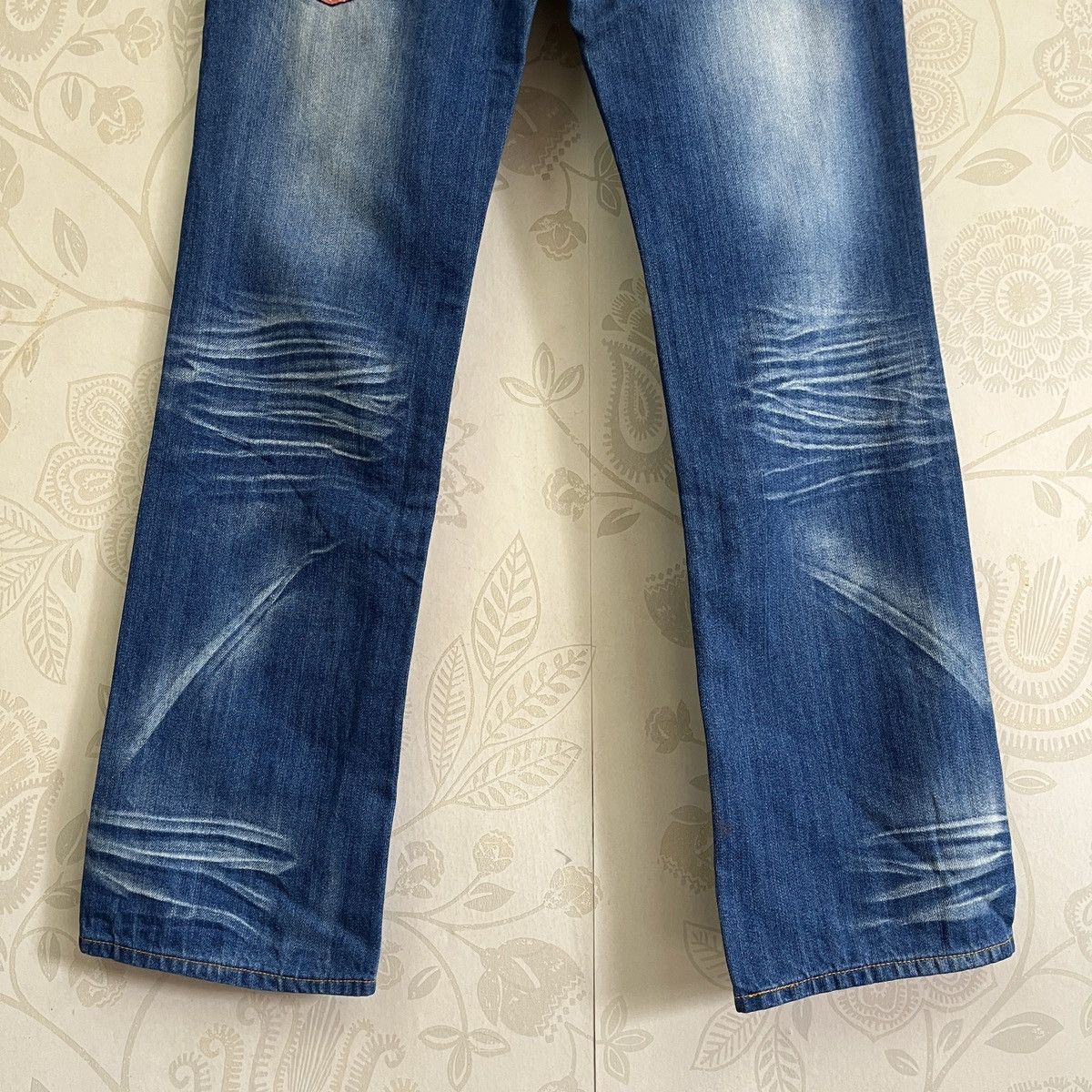 Japan Blue - Vintage 90s Blue Moon Blue Kapital Patches Jeans - 13