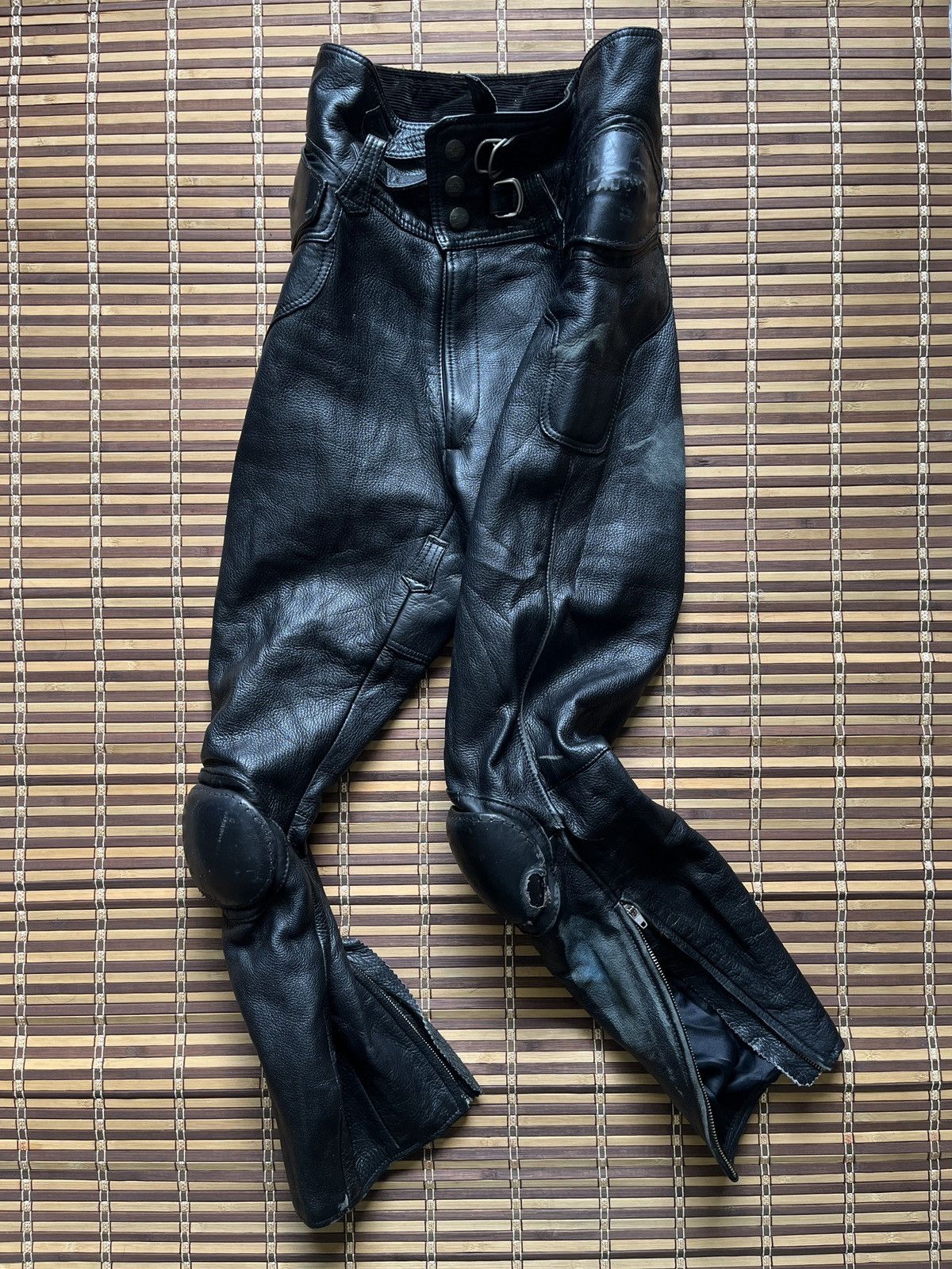Vintage 1990s Kadoya Leather Racing Bikers Pants Japan - 20