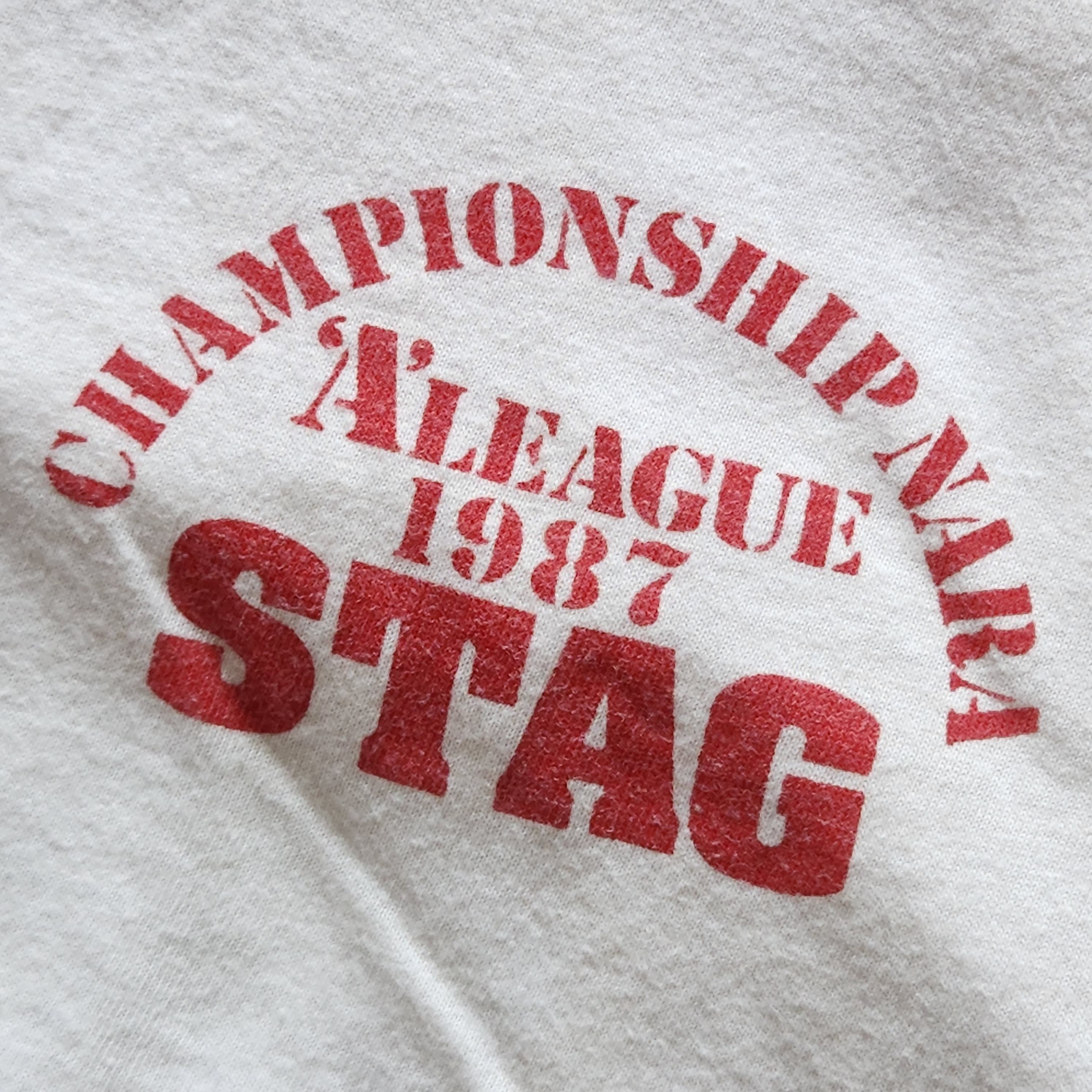 Vintage Championship Nara A League 1987 STAG TShirt - 5