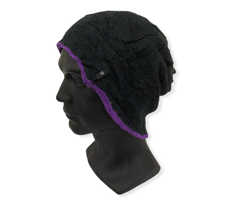 Japanese Brand Beams Reversible Plain Beanie Hat - 1