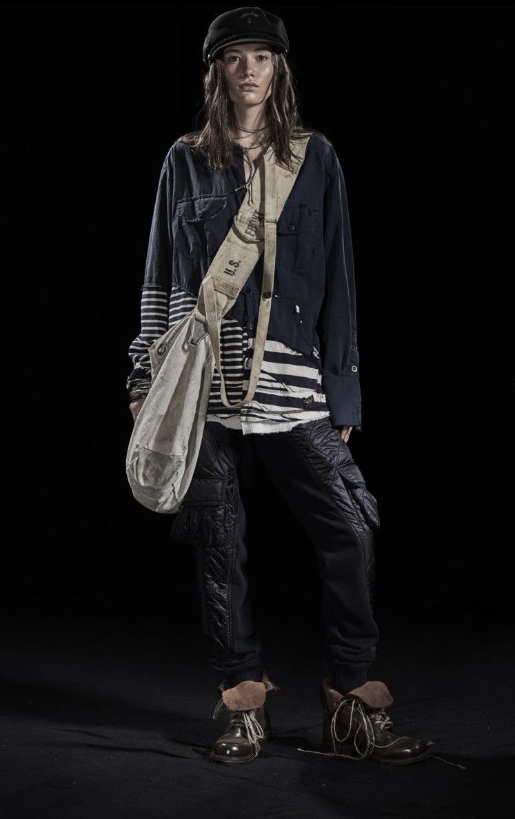 SS20 Greg Lauren X Paul & Shark Reconstructed Shirt - 1