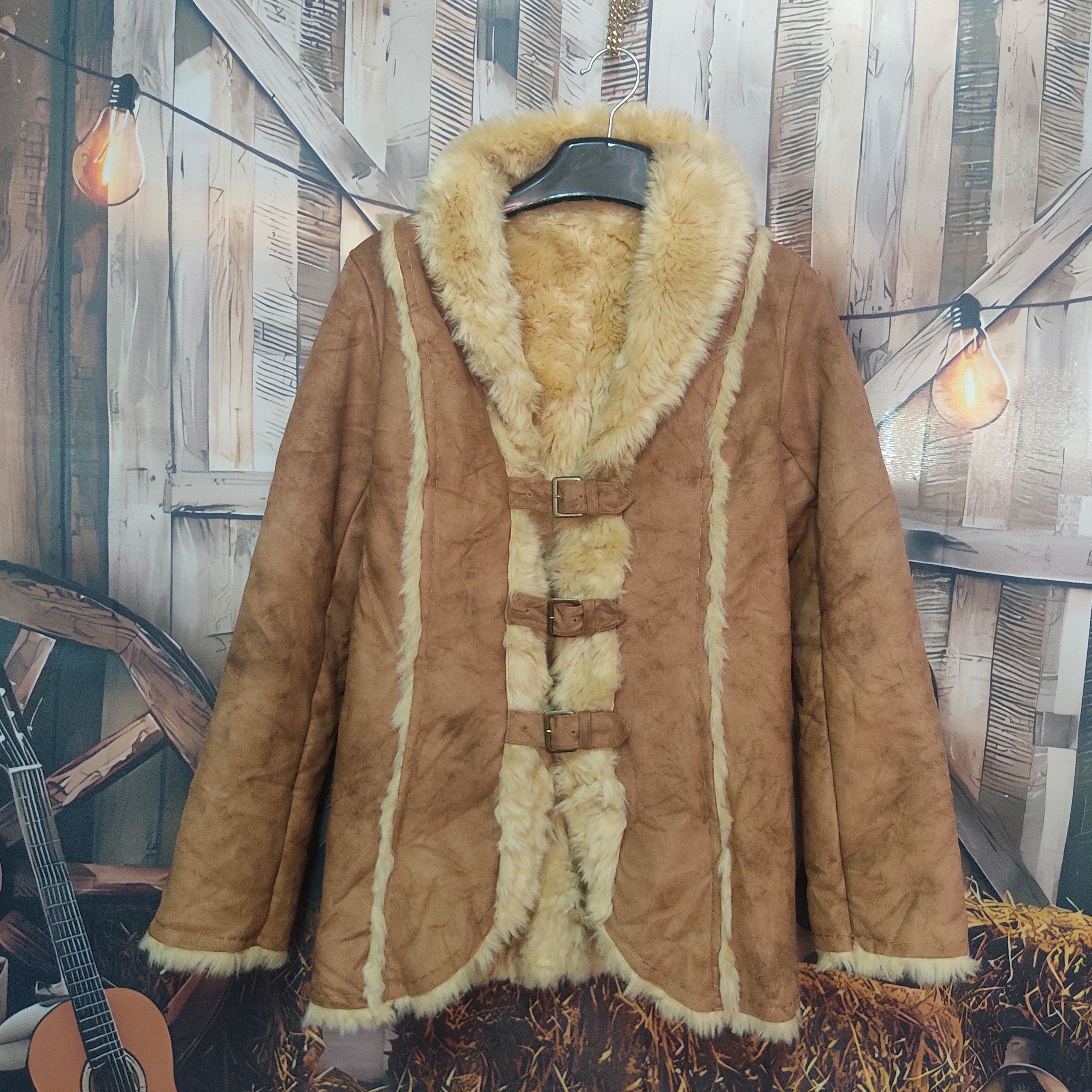 Designer - VOUS MÊME Suede Faux Fur Shearling Leather Jacket - 2