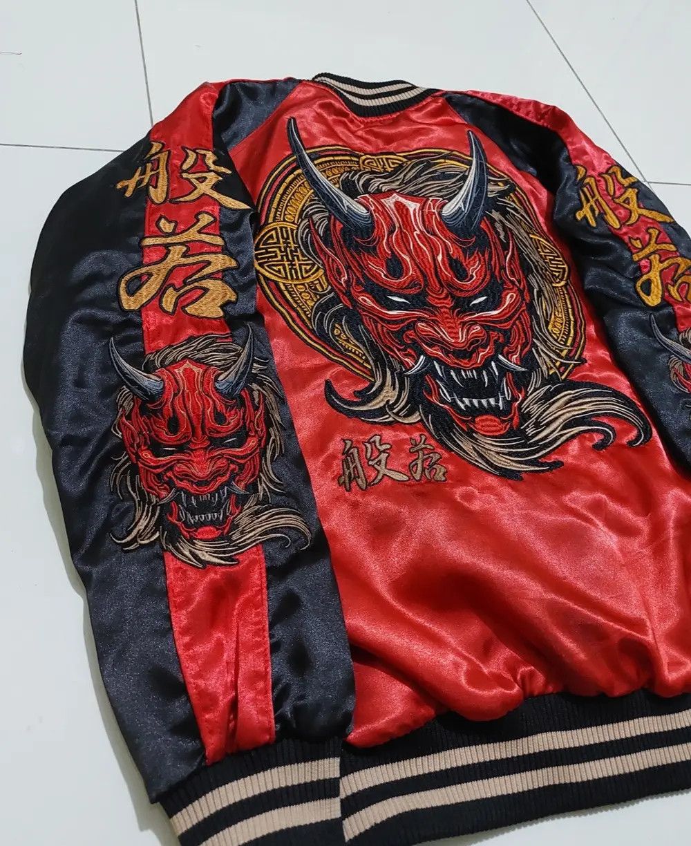 Sukajan Jacket Red Evil Vintage Streetwear Bomber - 3