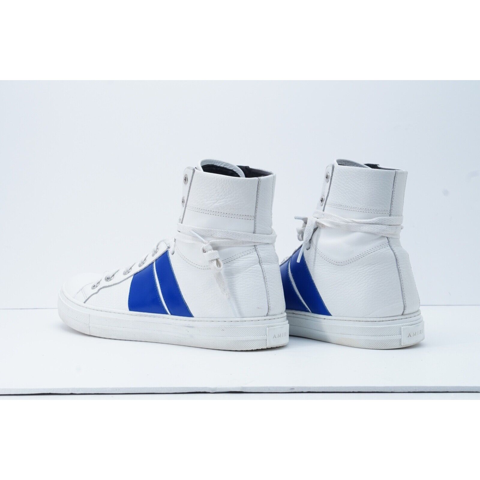 Amiri Sunset Sneakers White Blue High Top Lace Up $595 - Siz - 5
