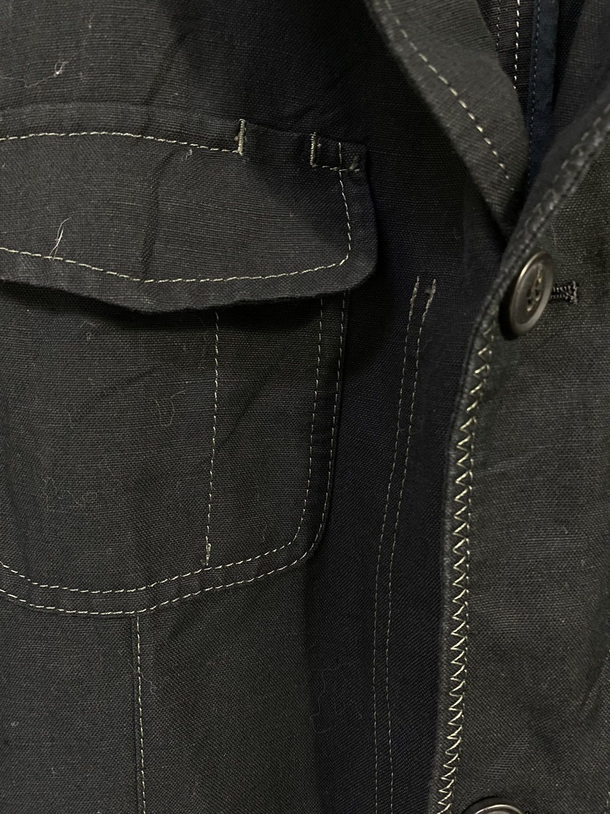 Lanvin Linen Jacket 4 Pocket Design Made in Japan - 7