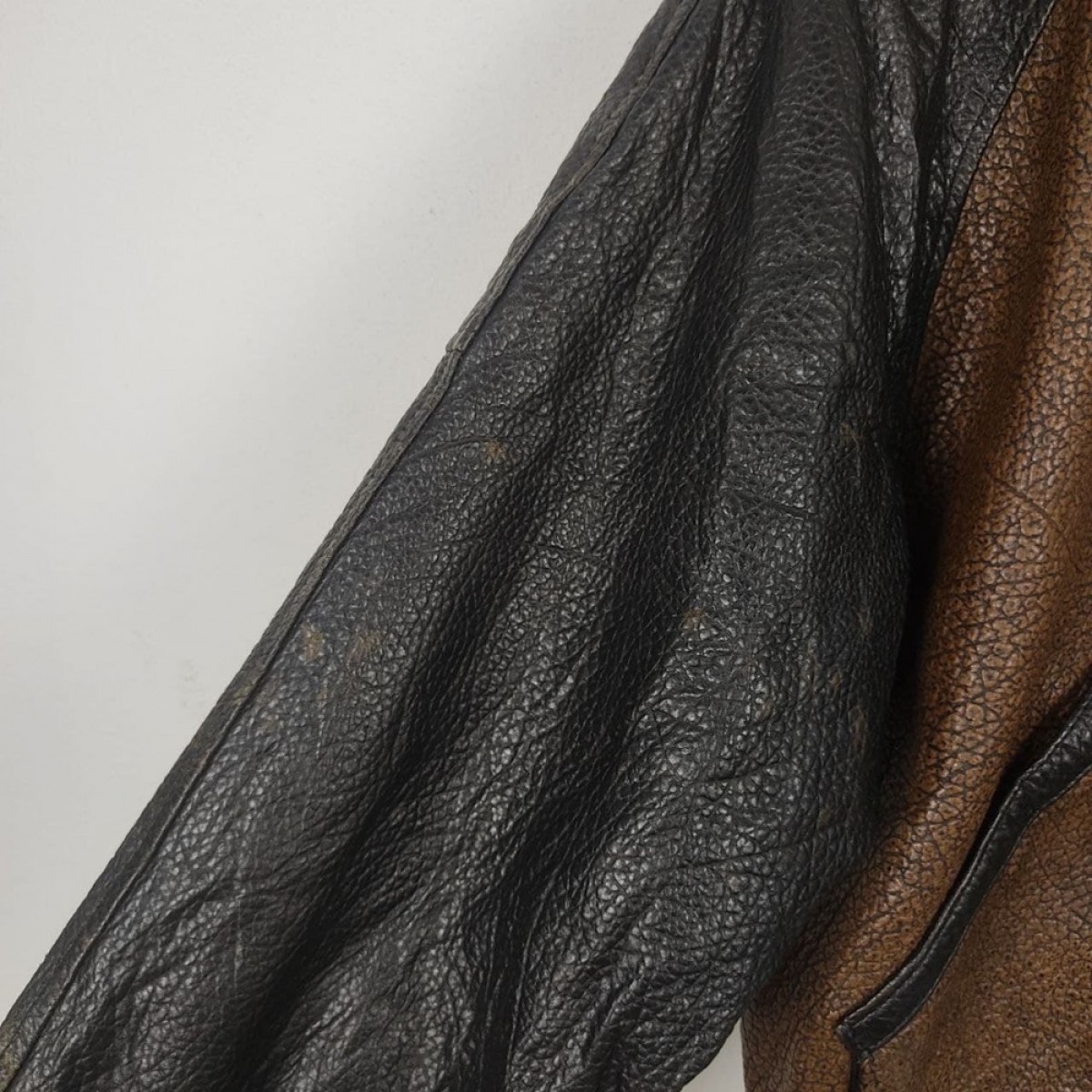Bomber Jacket - Milano Connection Leather Sheepskin Bomber Varsity Jacket - 6