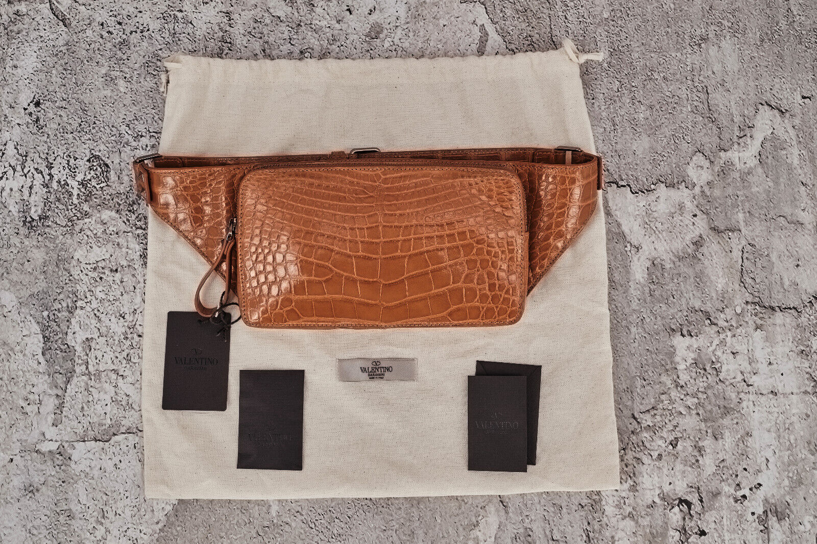 Brand New With Tags Valentino Garavani Women's Rockstud Alligator Waist Bag,9000$ - 1