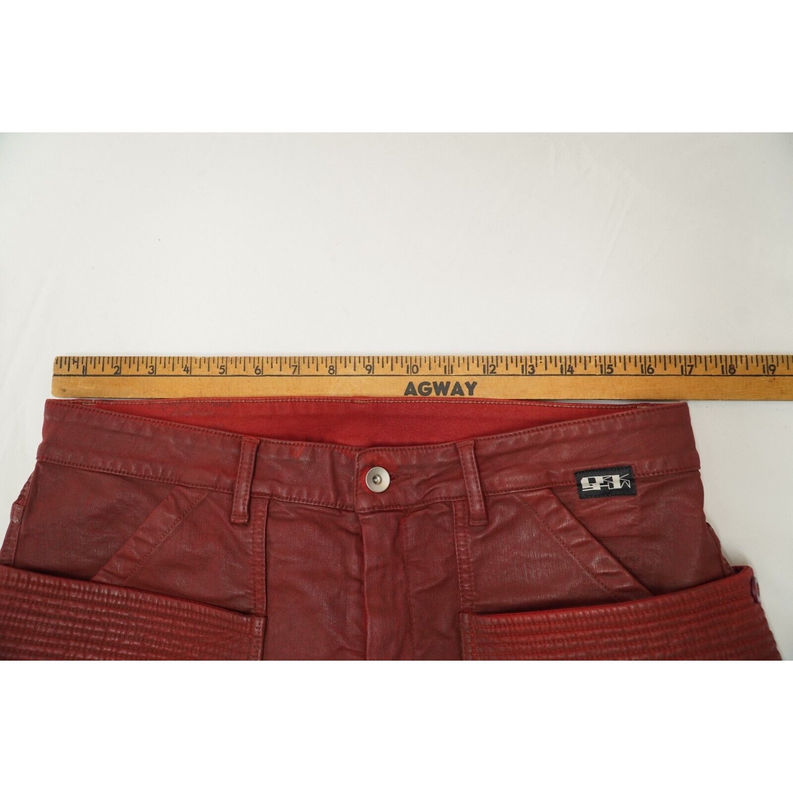 SS21 Easy Creatch Cut 33 Wax Trouser Cargo Pants Dark Cherry - 16