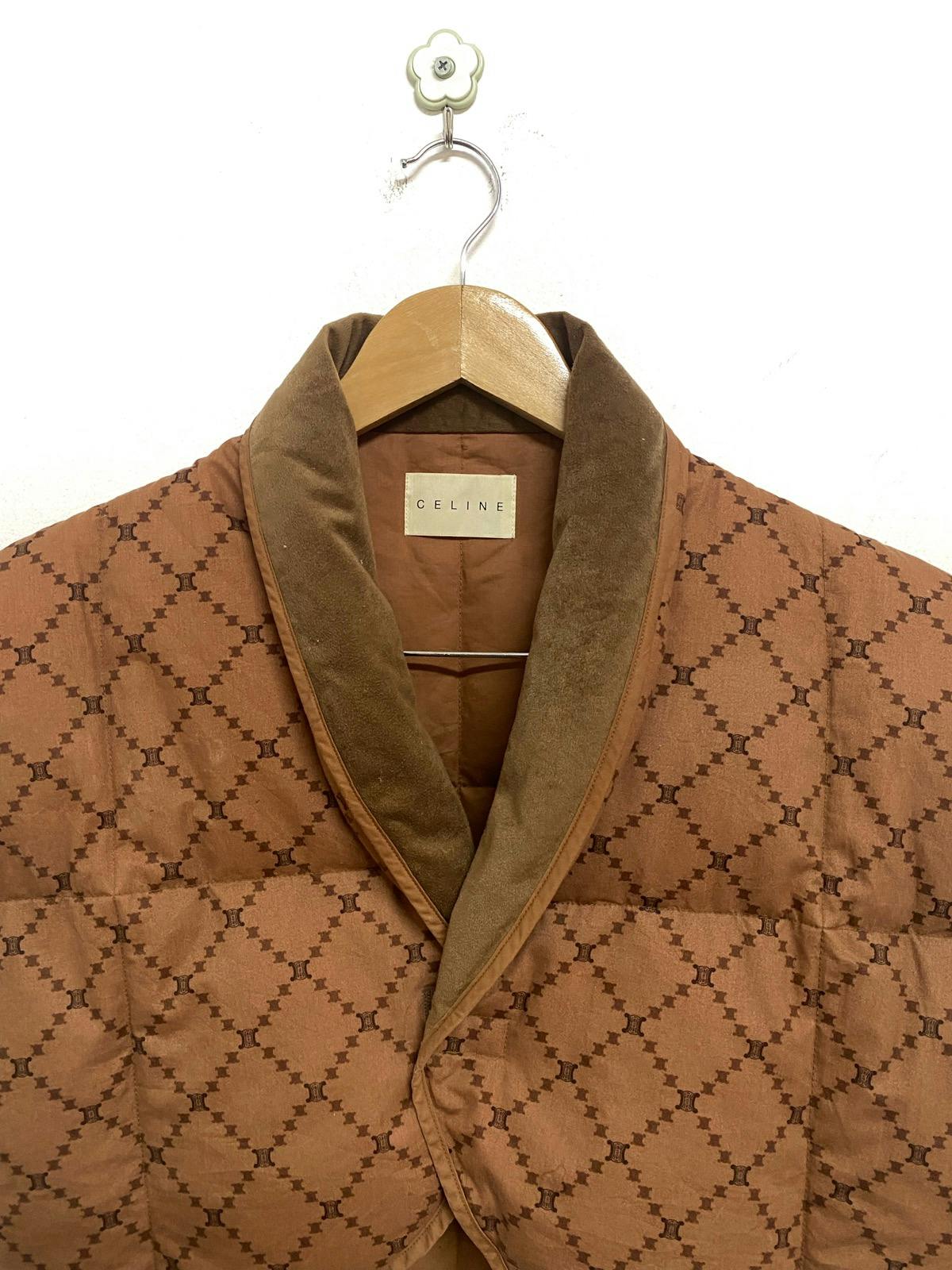 Vintage Celine Monogram Cropped Puffer Vest Jacket - 3