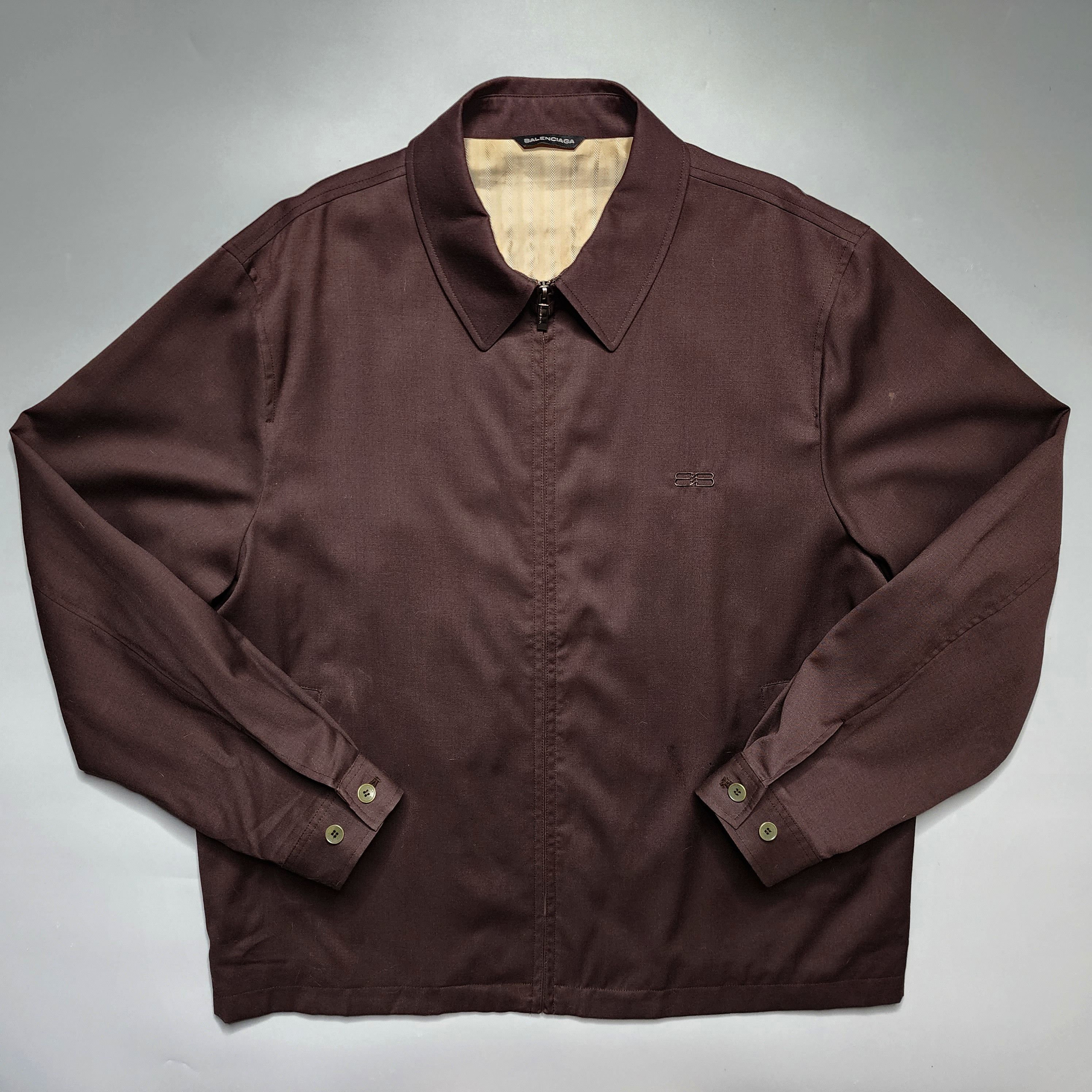 Balenciaga - Vintage BB Logo Wool Zip-Up Jacket - 1